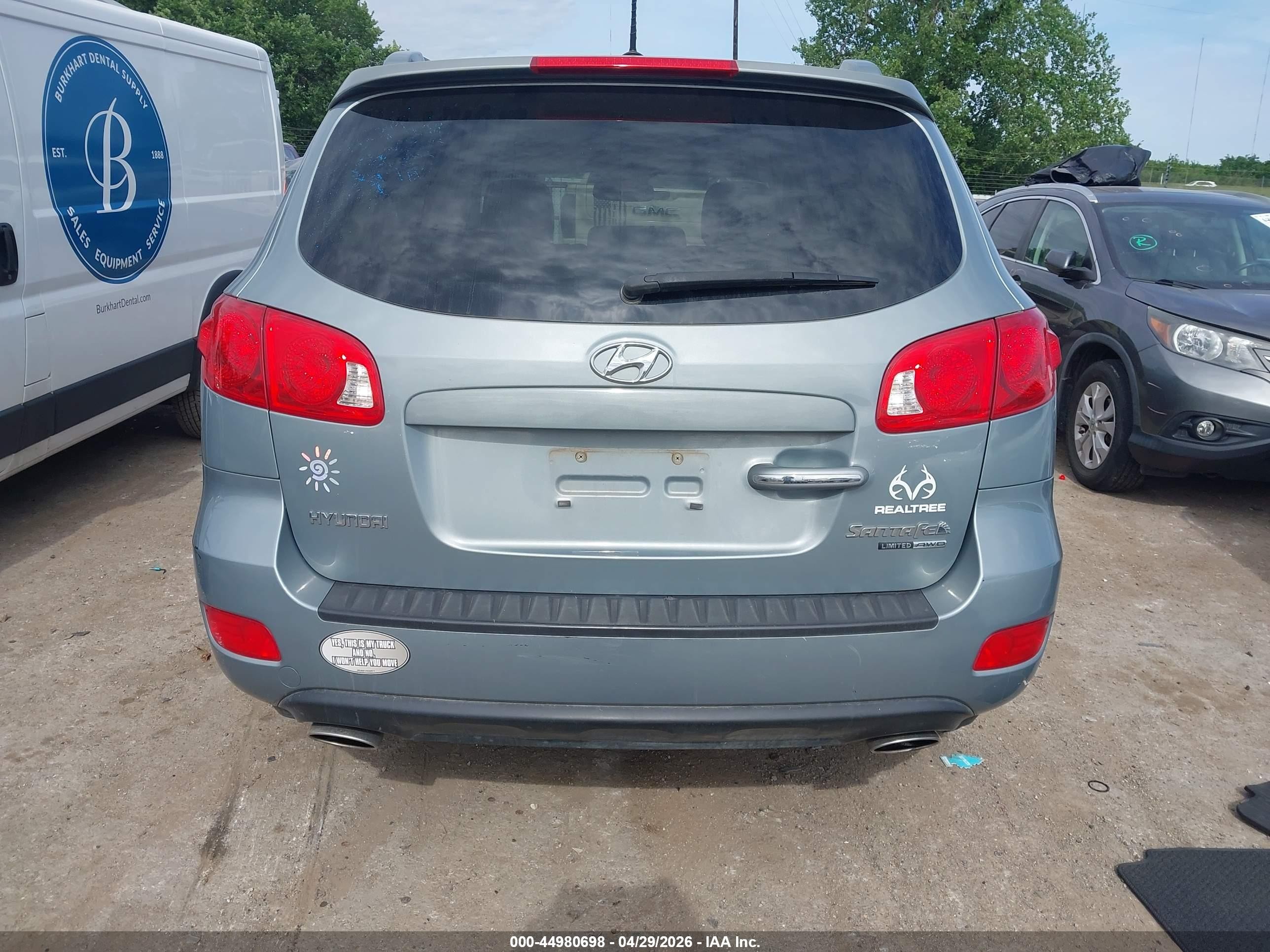 2008 Hyundai Santa Fe Limited/se Синий vin: 5NMSH73E98H201666