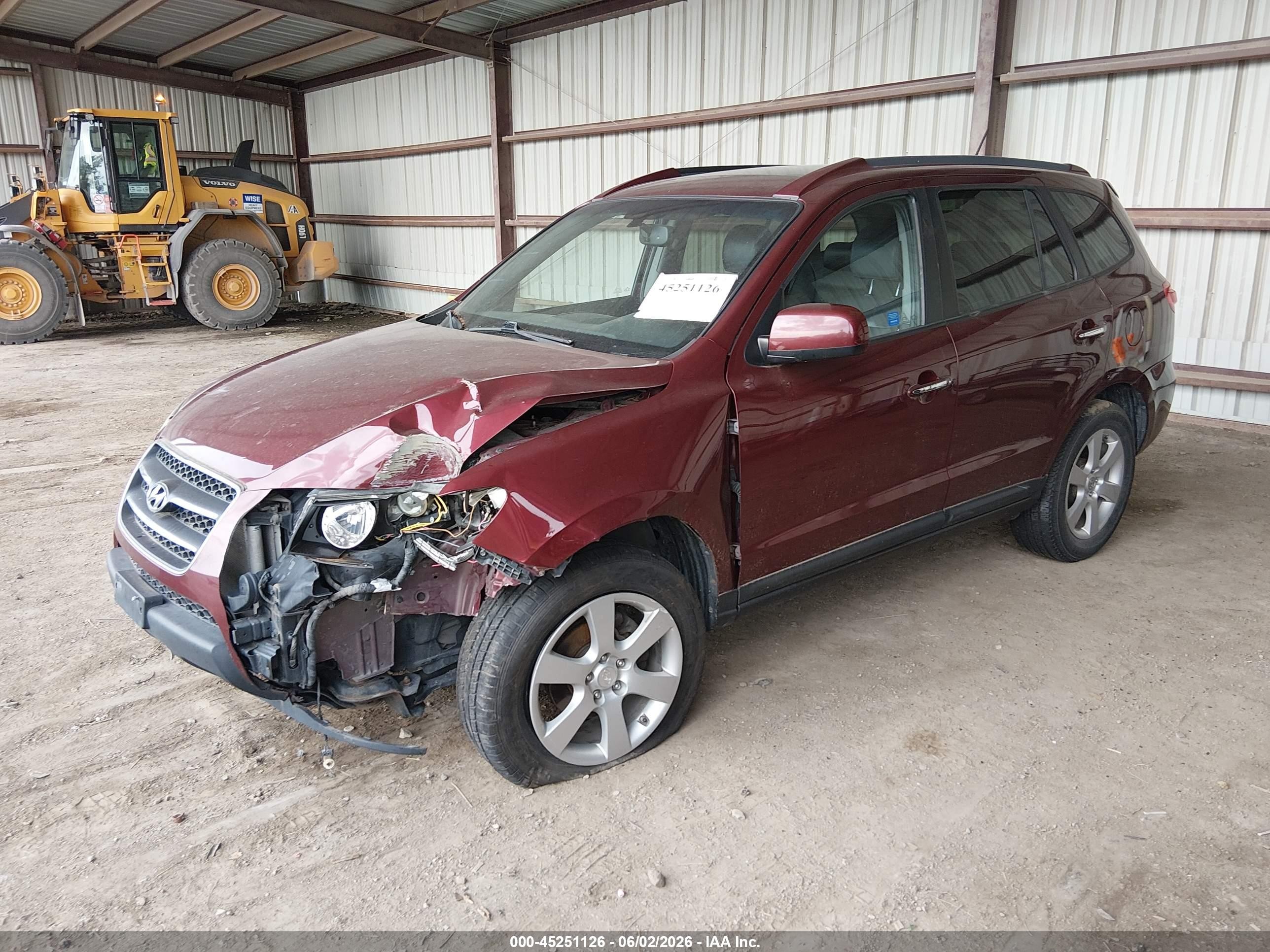 2008 Hyundai Santa Fe Limited/se Темно-бордовый vin: 5NMSH73E98H224686