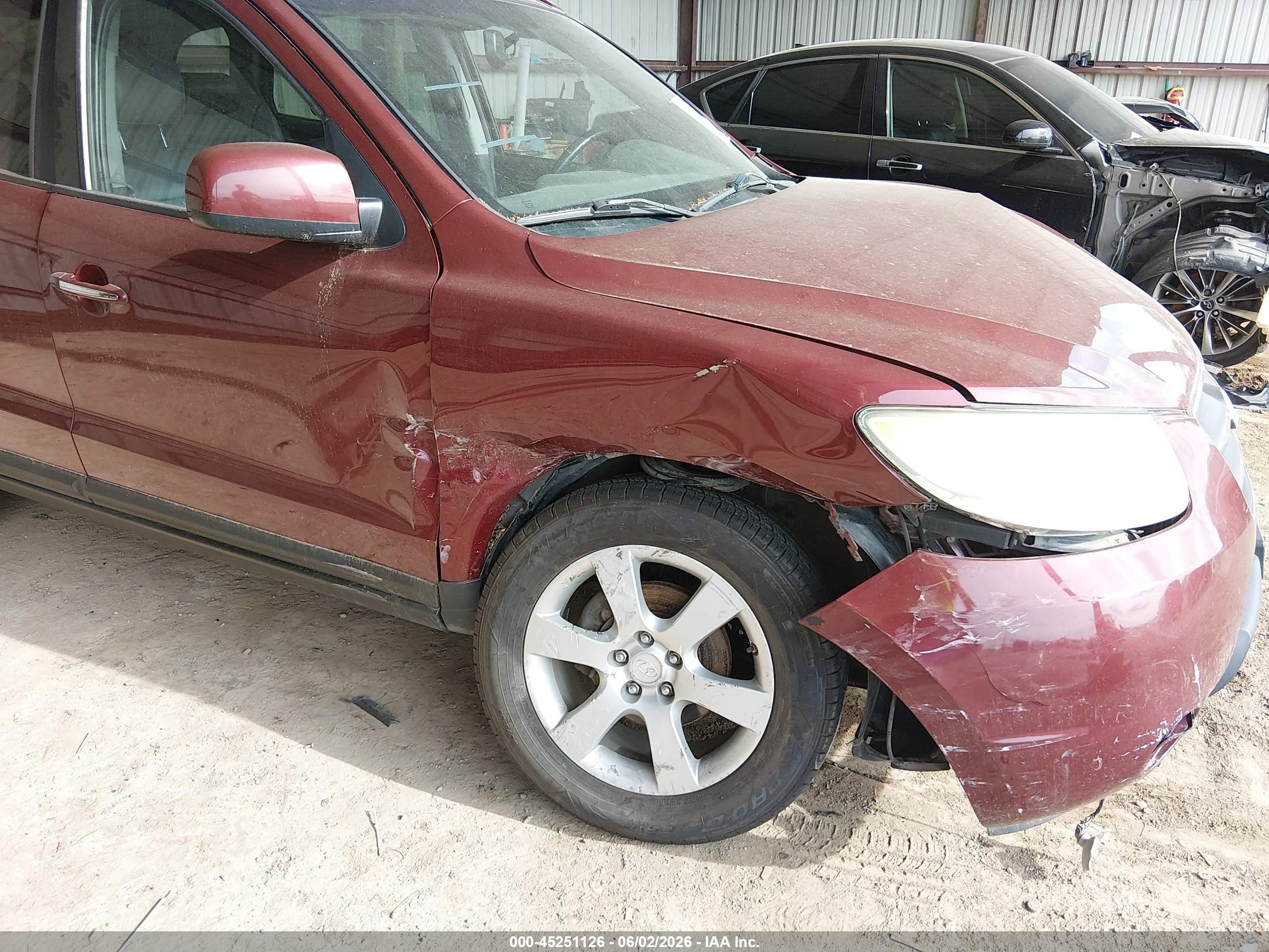 2008 Hyundai Santa Fe Limited/se Темно-бордовый vin: 5NMSH73E98H224686
