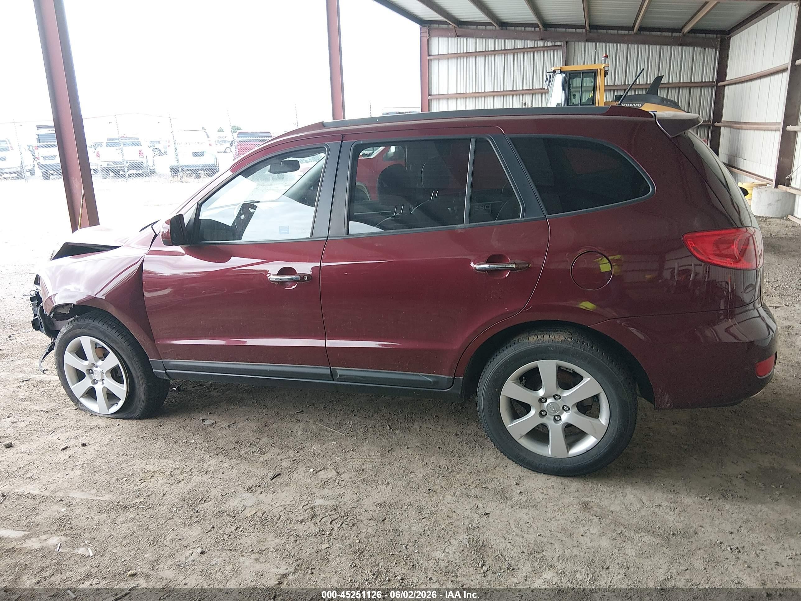 2008 Hyundai Santa Fe Limited/se Темно-бордовый vin: 5NMSH73E98H224686