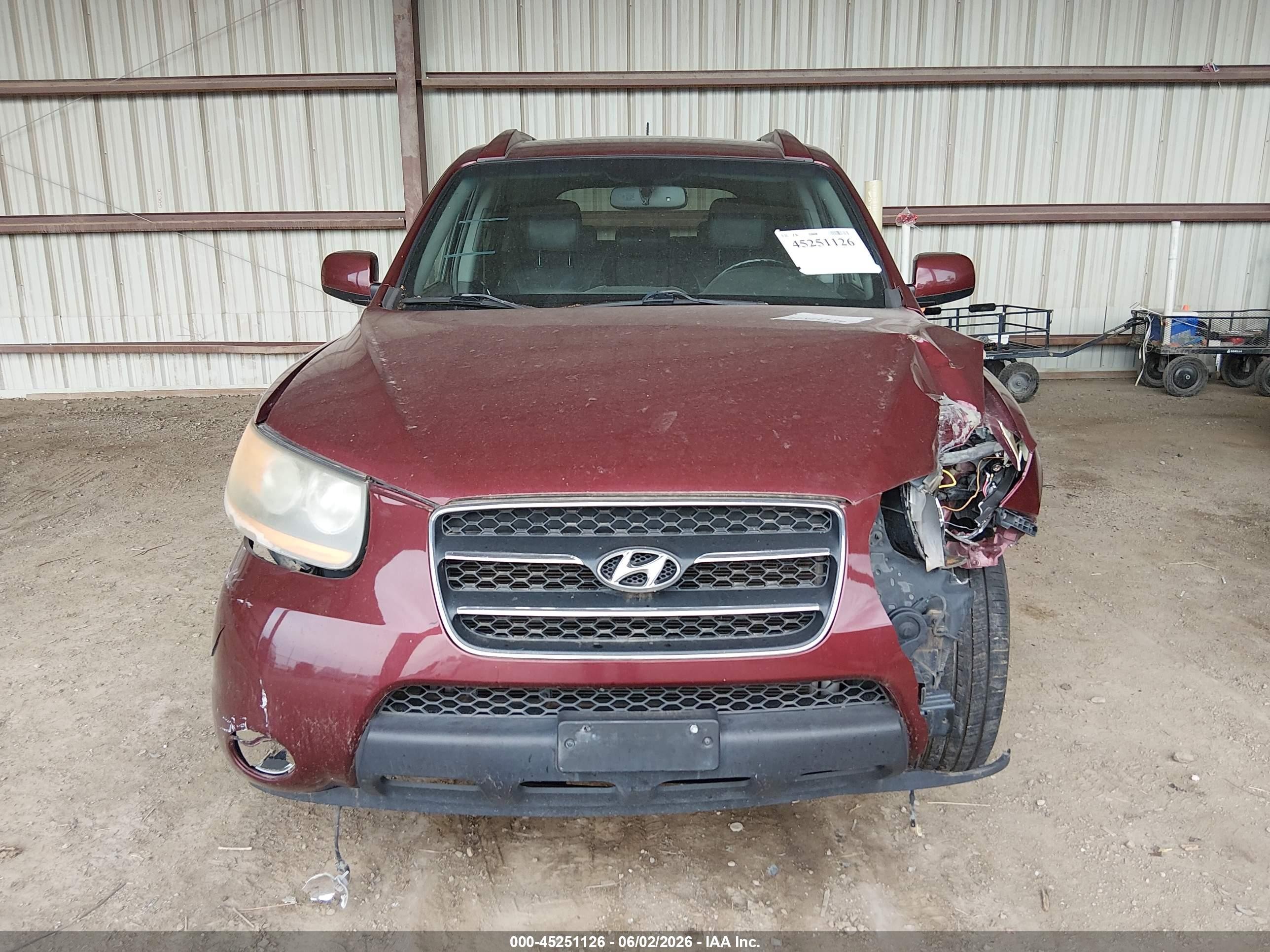 2008 Hyundai Santa Fe Limited/se Темно-бордовый vin: 5NMSH73E98H224686