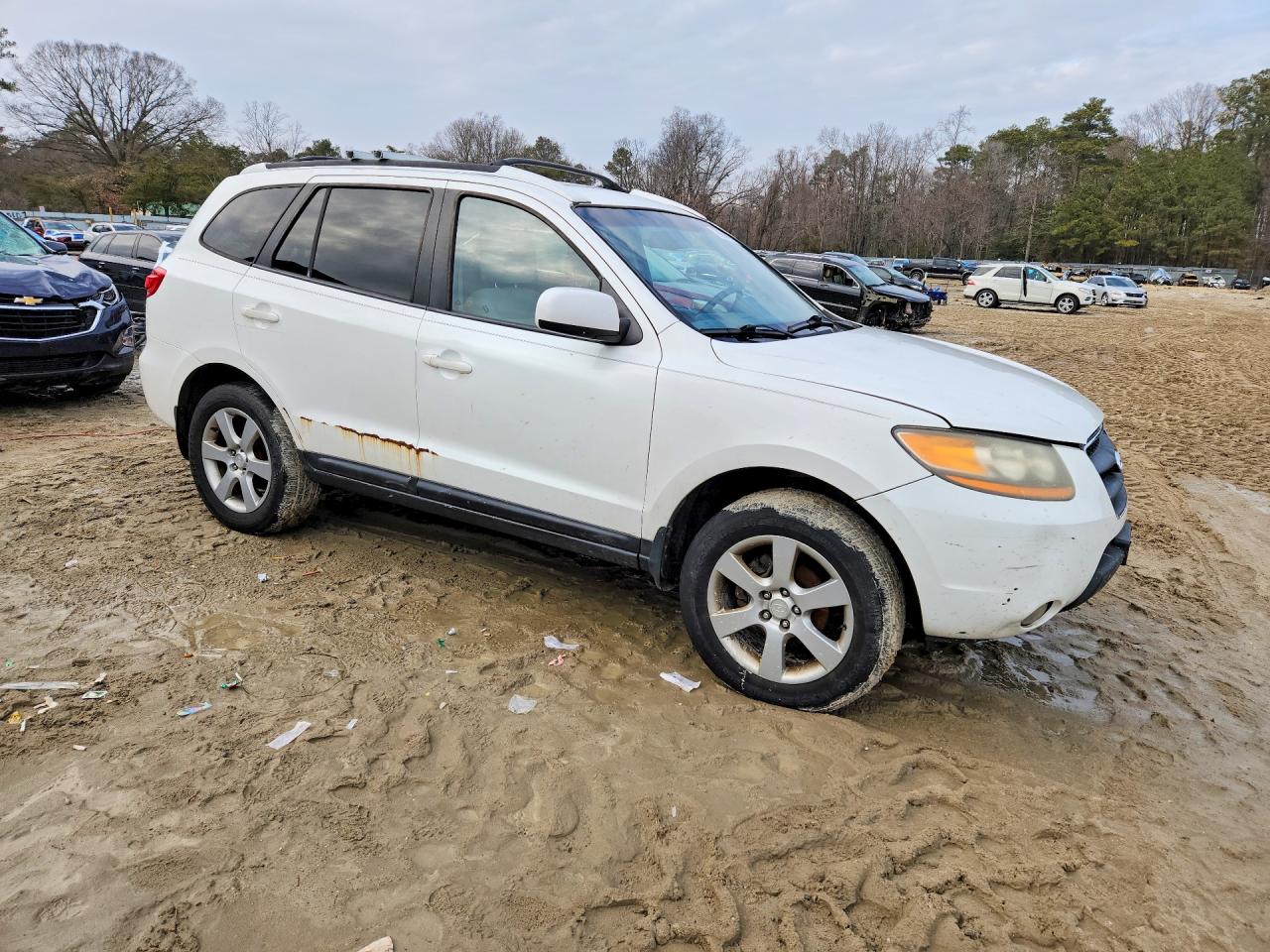 2009 Hyundai Santa Fe Se White vin: 5NMSH73E99H294285