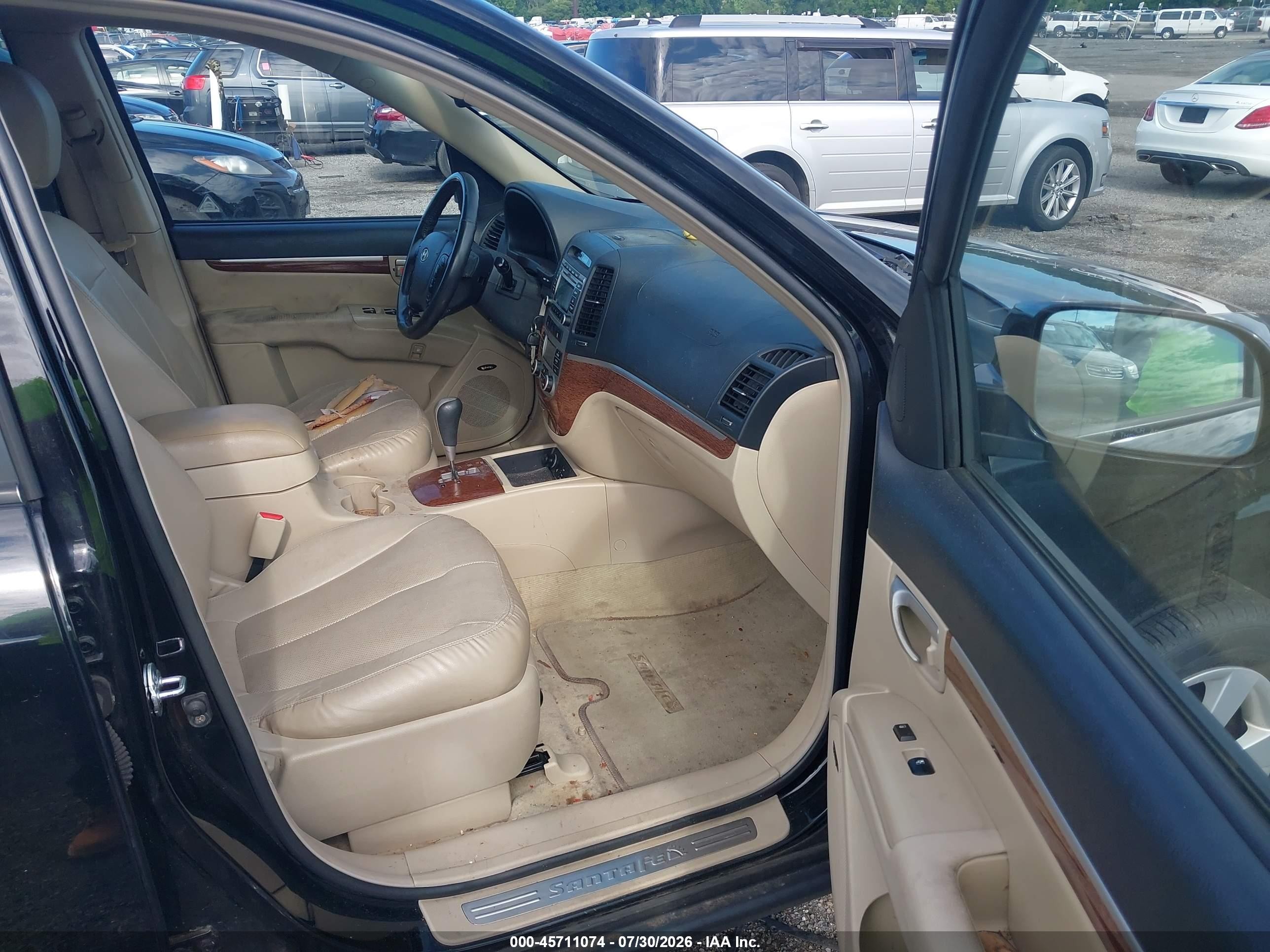 2009 Hyundai Santa Fe Limited Black vin: 5NMSH73E99H296392