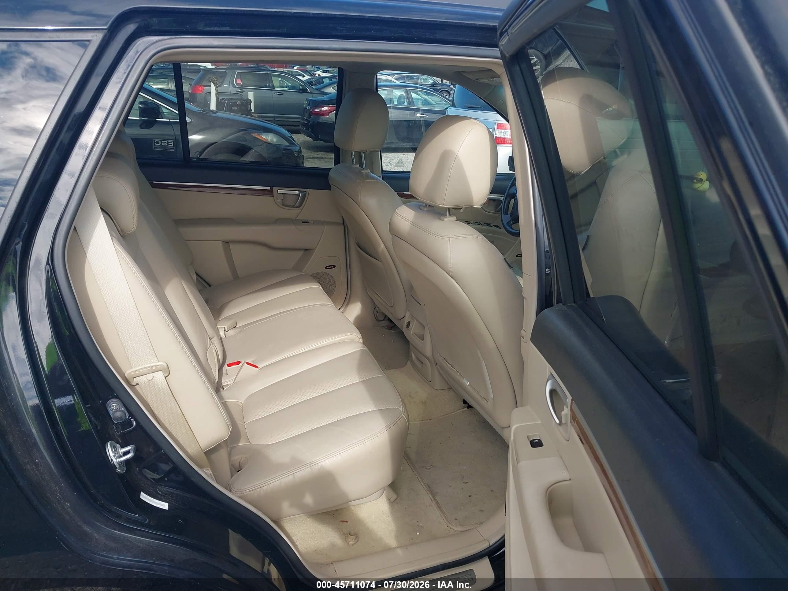 2009 Hyundai Santa Fe Limited Black vin: 5NMSH73E99H296392