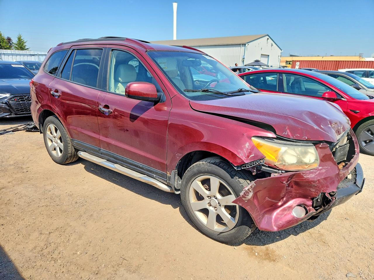 2007 Hyundai Santa Fe Se Maroon vin: 5NMSH73EX7H070231