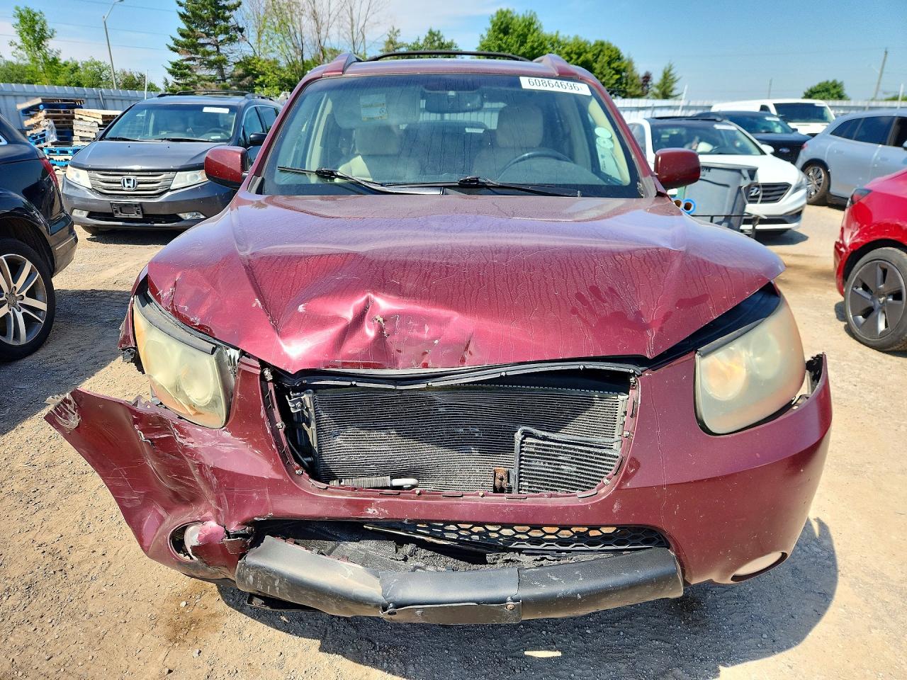 2007 Hyundai Santa Fe Se Maroon vin: 5NMSH73EX7H070231