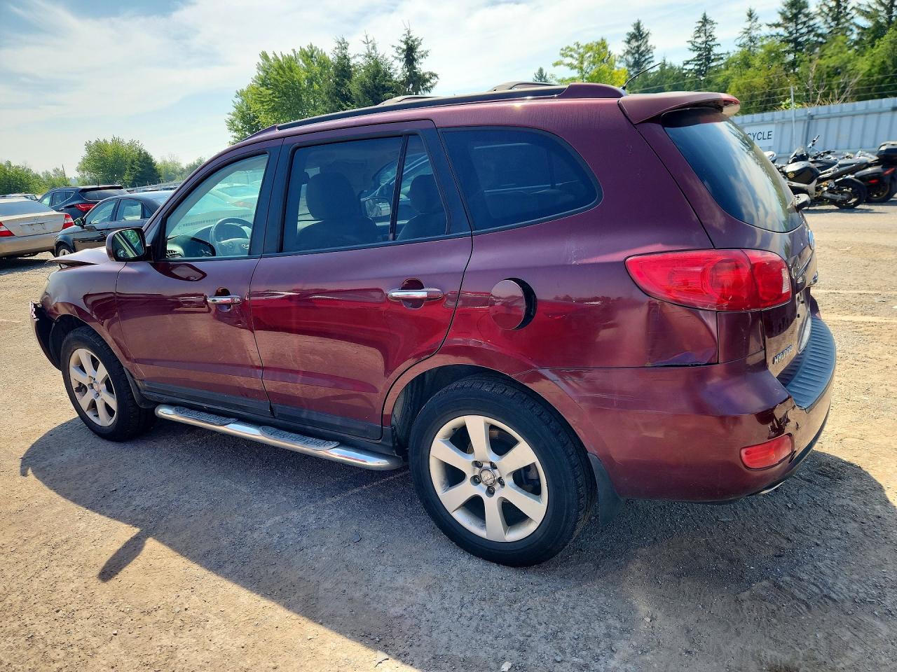 2007 Hyundai Santa Fe Se Maroon vin: 5NMSH73EX7H070231