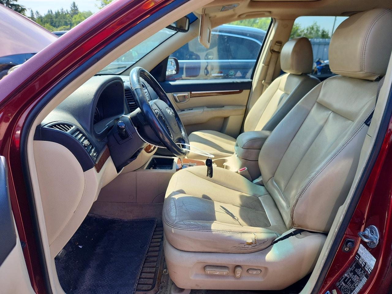 2007 Hyundai Santa Fe Se Maroon vin: 5NMSH73EX7H070231
