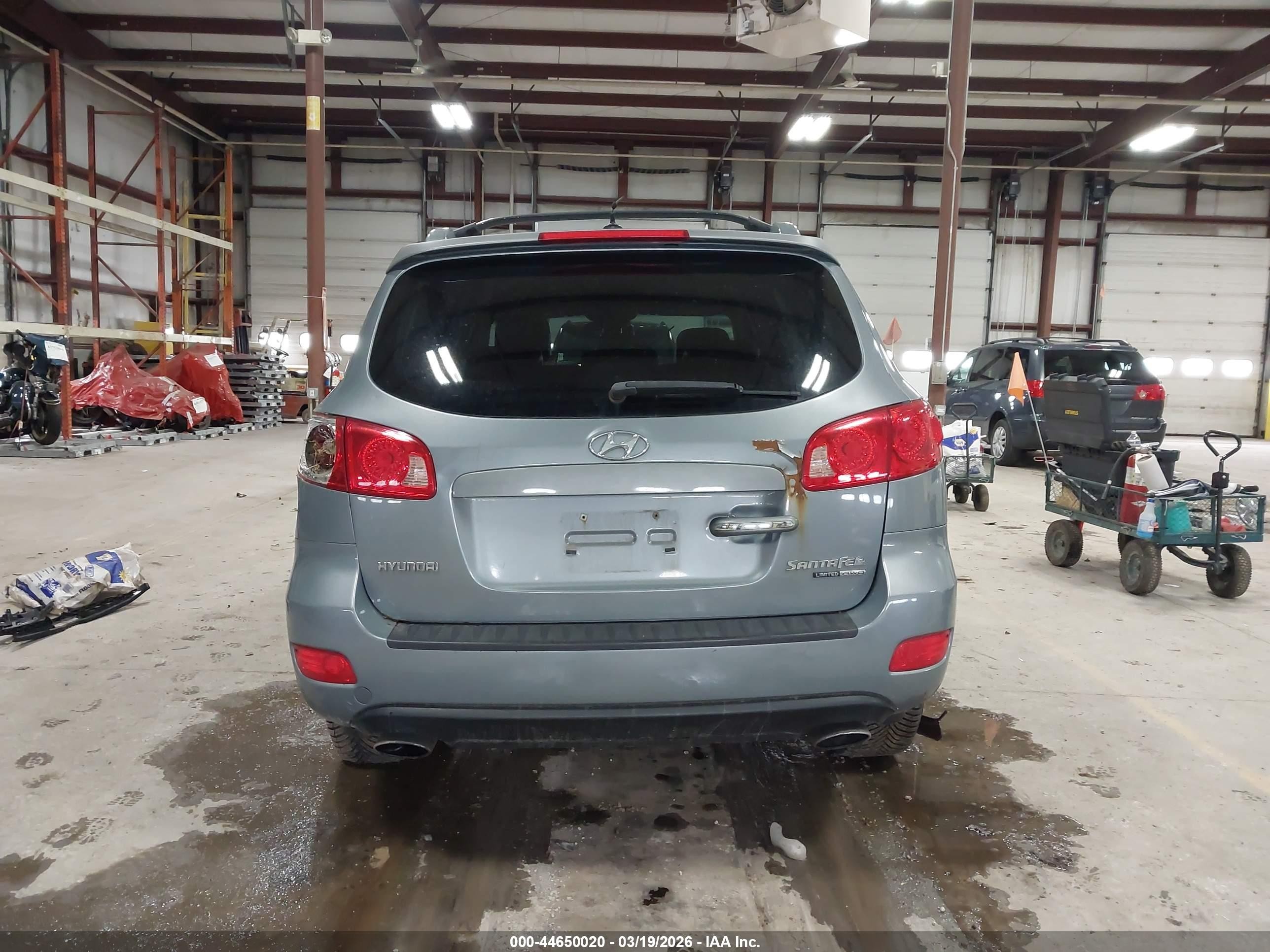 2007 Hyundai Santa Fe Limited/se Turquoise vin: 5NMSH73EX7H070553
