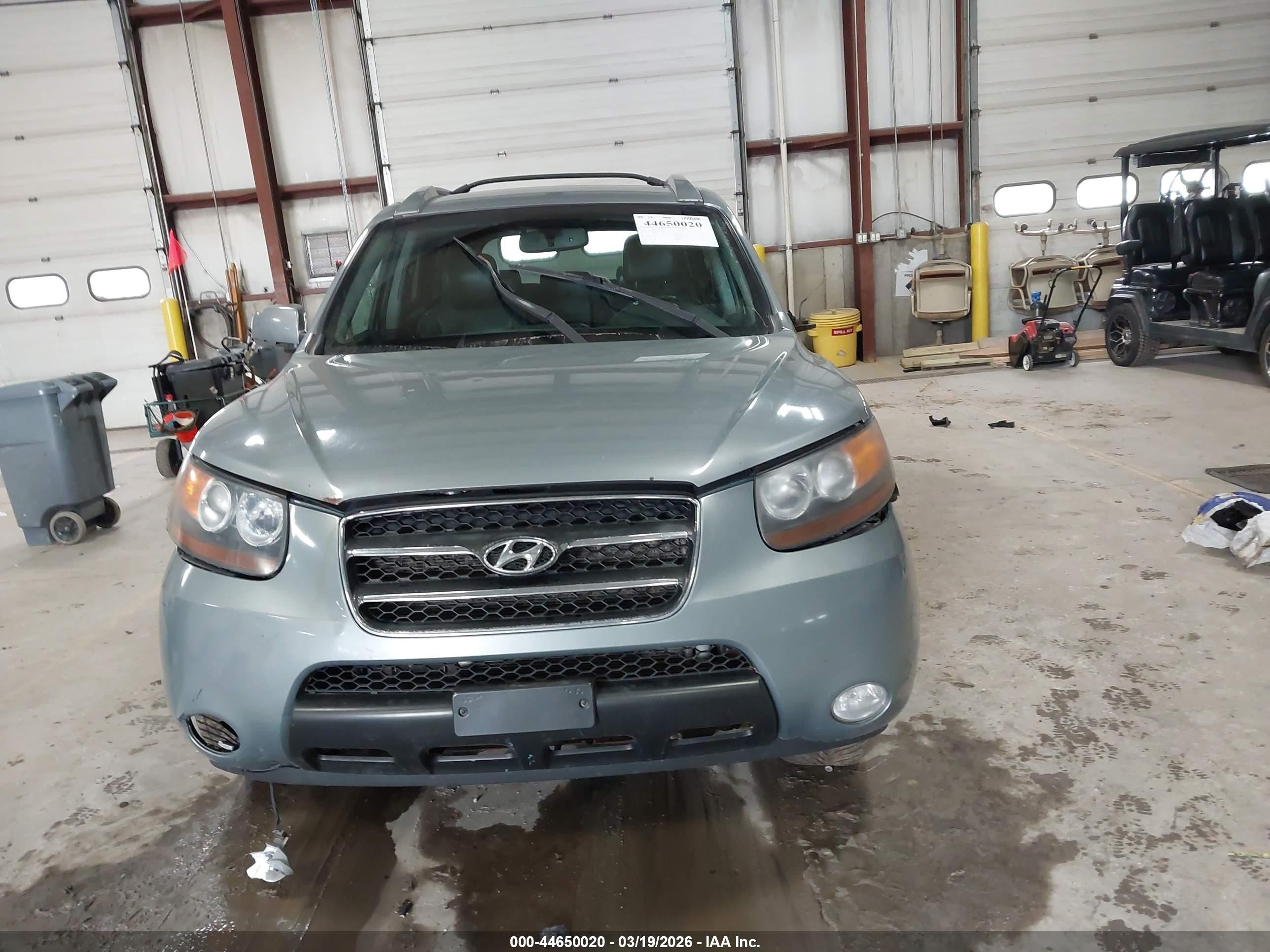 2007 Hyundai Santa Fe Limited/se Turquoise vin: 5NMSH73EX7H070553