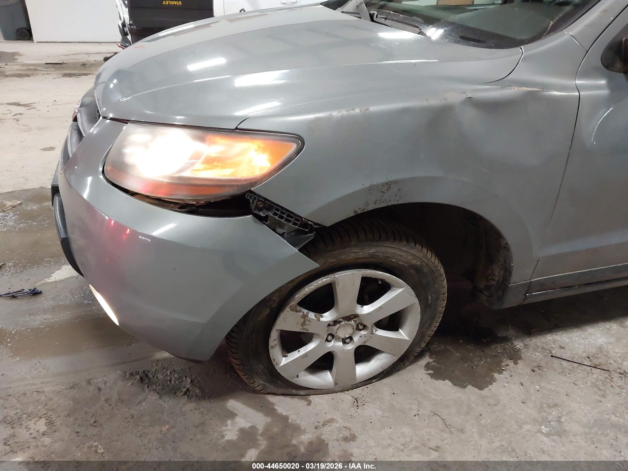 2007 Hyundai Santa Fe Limited/se Turquoise vin: 5NMSH73EX7H070553