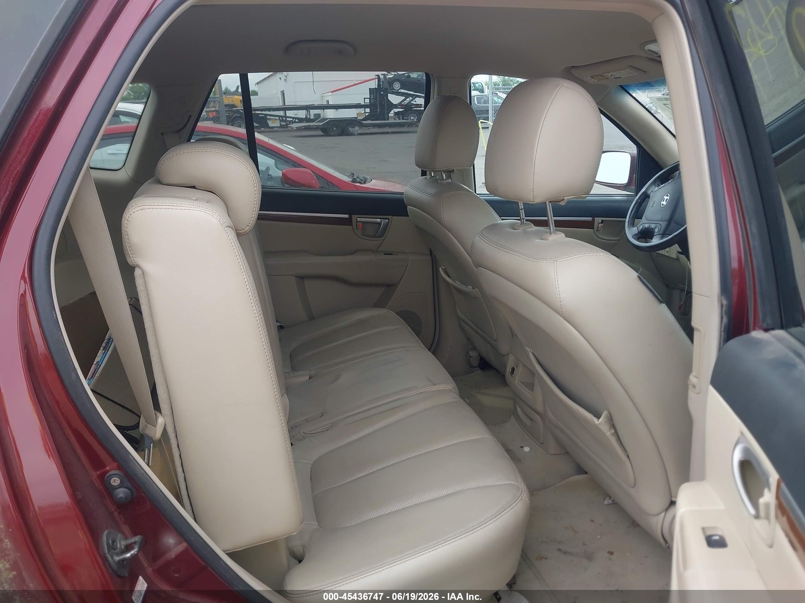 2007 Hyundai Santa Fe Limited/se Burgundy vin: 5NMSH73EX7H114941