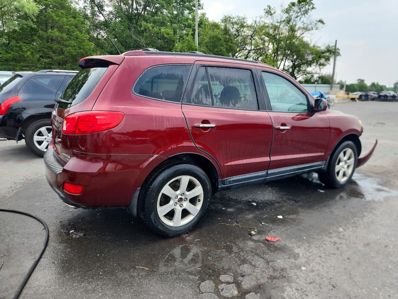 2008 Hyundai Santa Fe Se Burgundy vin: 5NMSH73EX8H176292