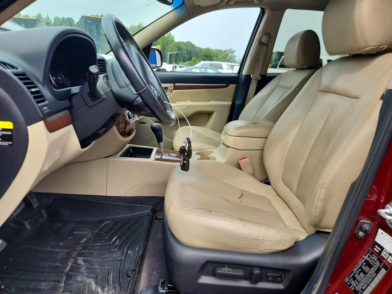 2008 Hyundai Santa Fe Se Burgundy vin: 5NMSH73EX8H176292