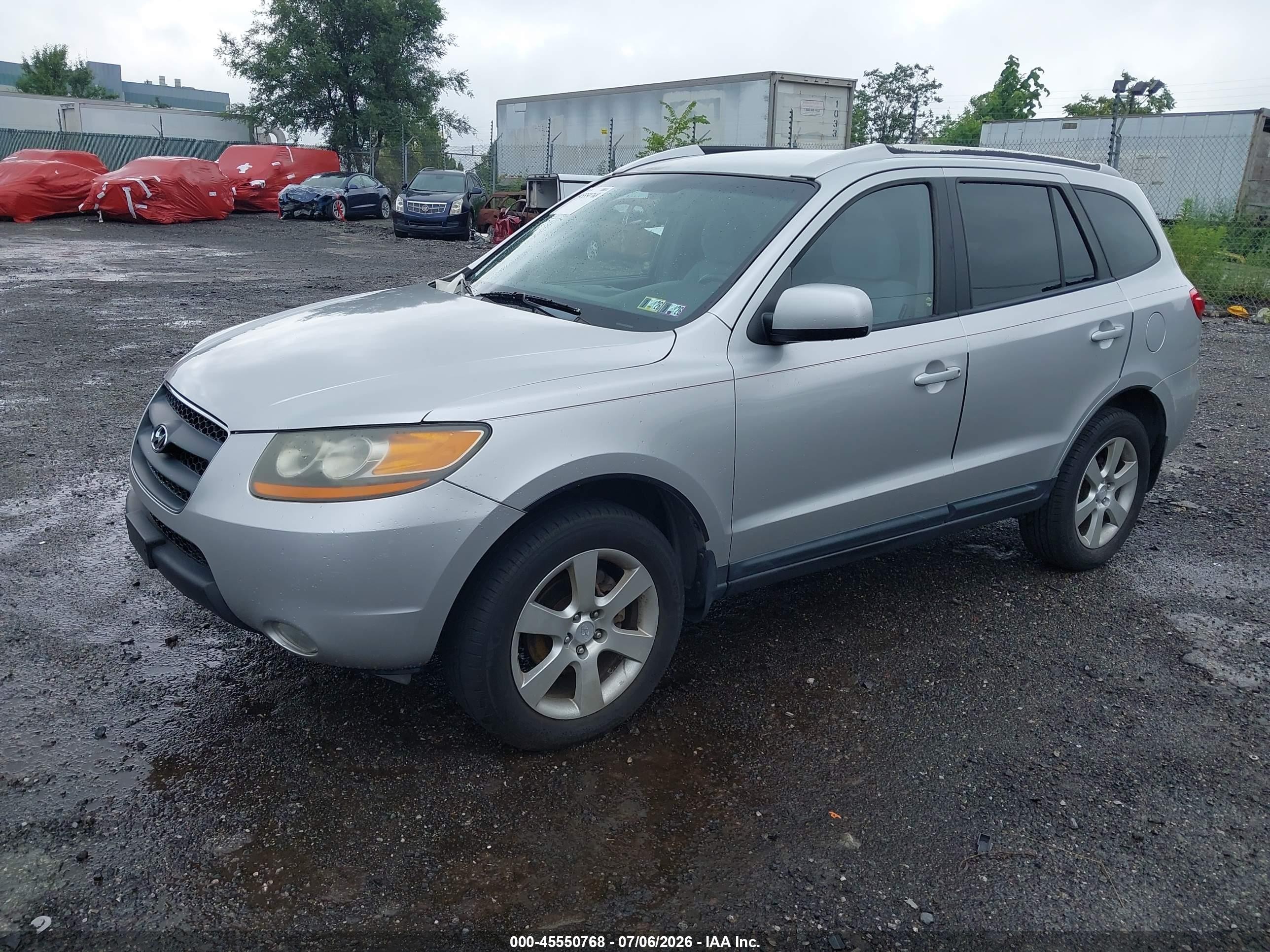 2008 Hyundai Santa Fe Limited/se Silver vin: 5NMSH73EX8H178852