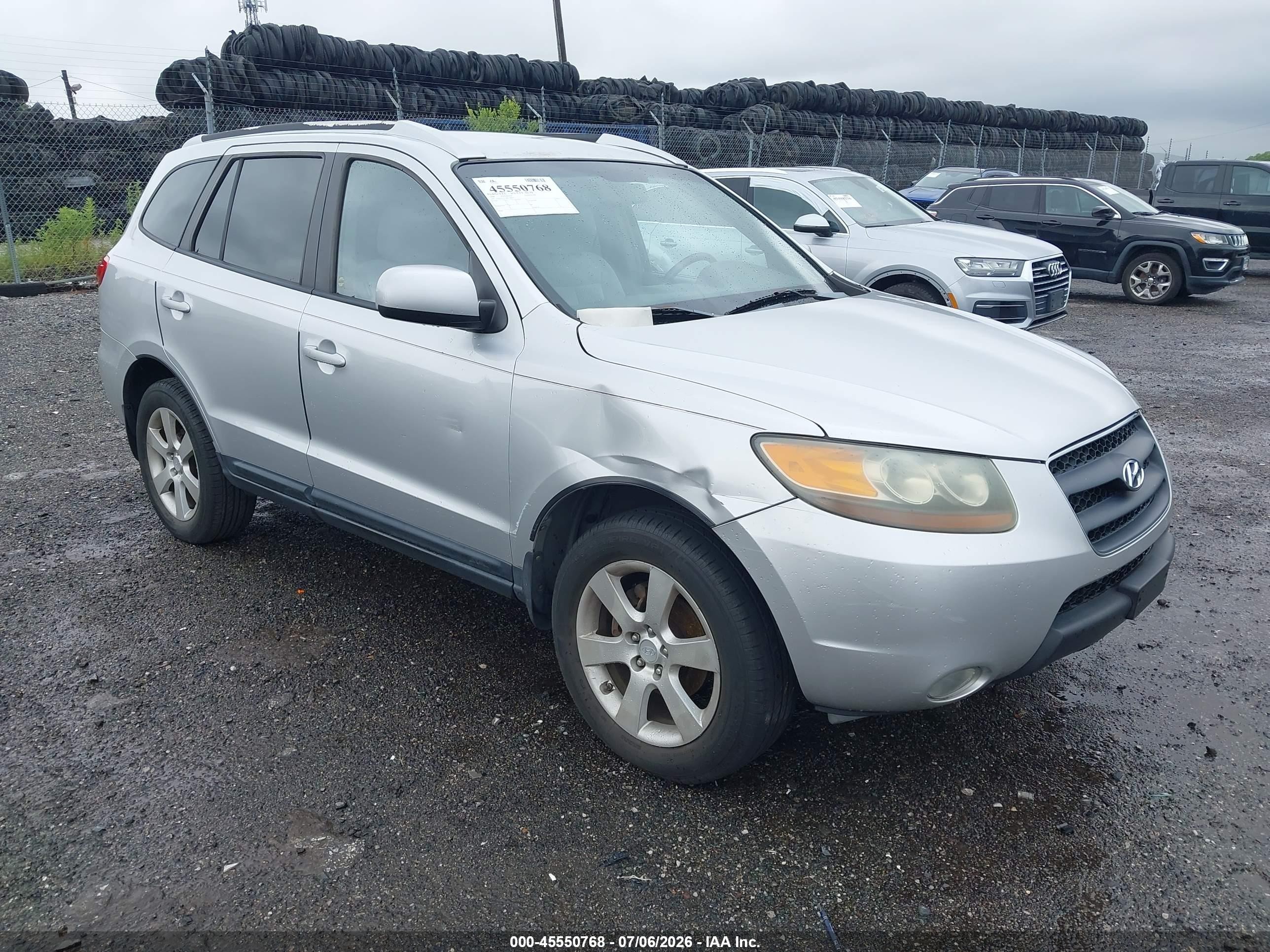 2008 Hyundai Santa Fe Limited/se Silver vin: 5NMSH73EX8H178852