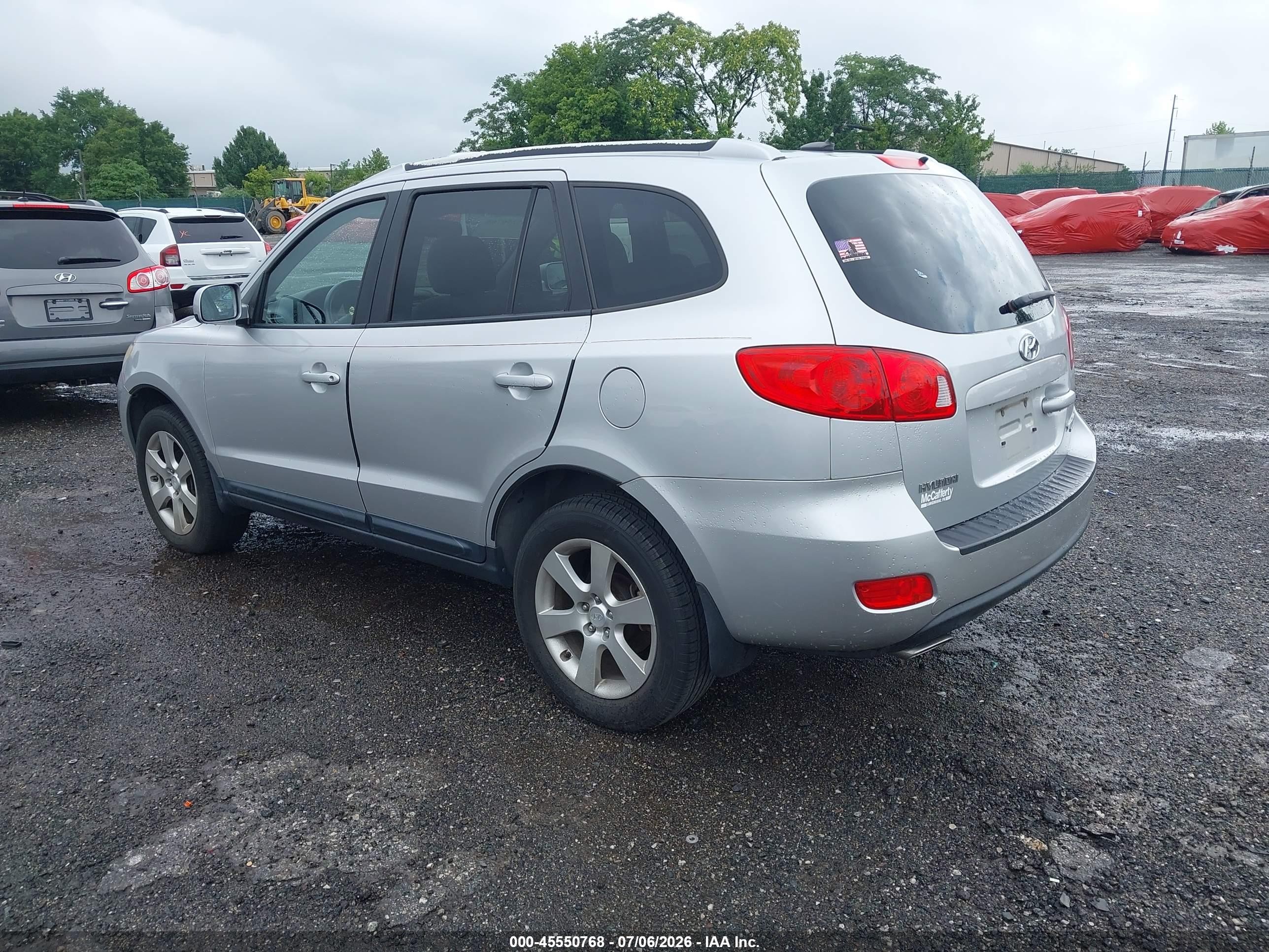 2008 Hyundai Santa Fe Limited/se Silver vin: 5NMSH73EX8H178852