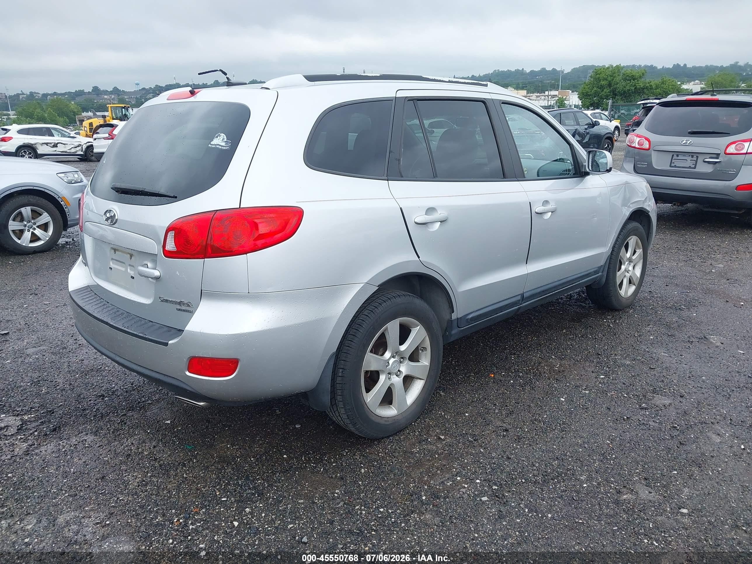2008 Hyundai Santa Fe Limited/se Silver vin: 5NMSH73EX8H178852