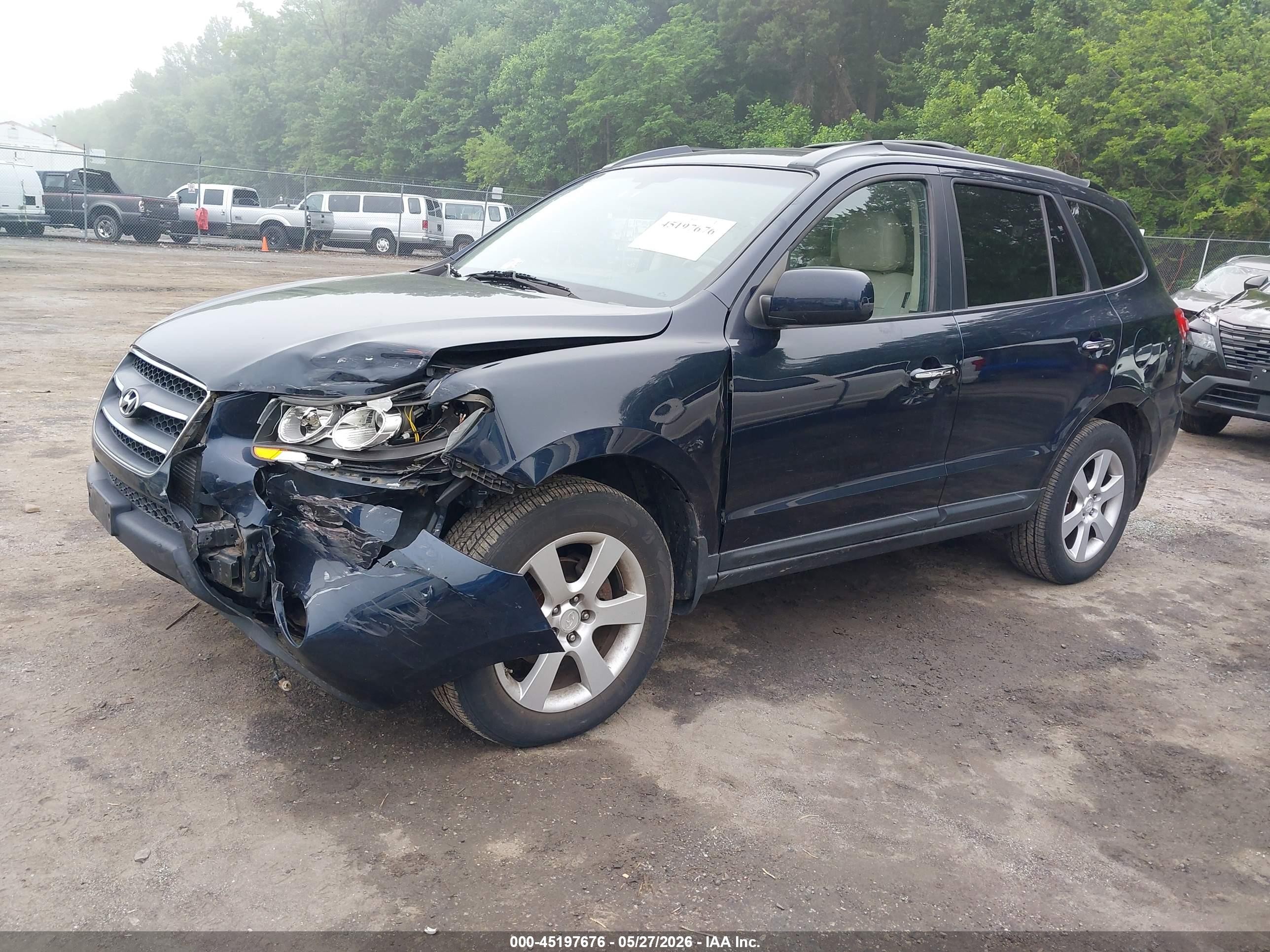 2008 Hyundai Santa Fe Limited/se Dark Blue vin: 5NMSH73EX8H186949