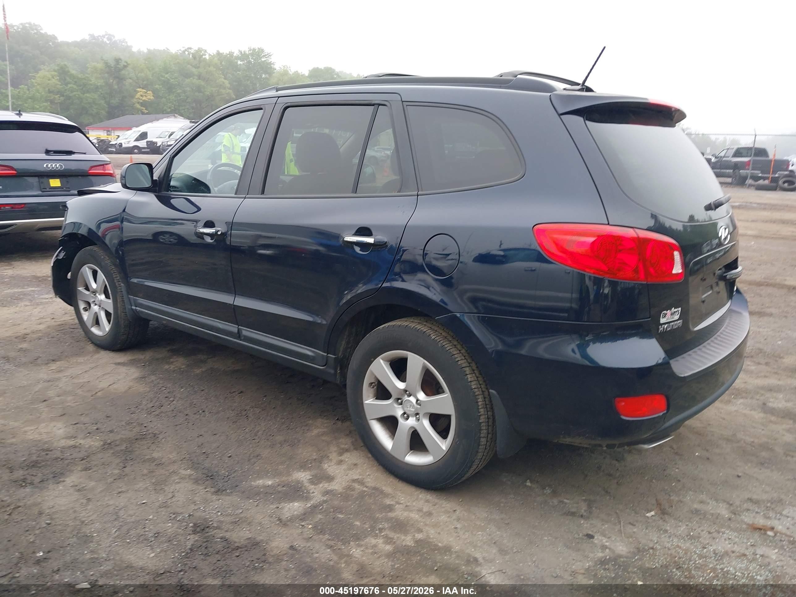 2008 Hyundai Santa Fe Limited/se Dark Blue vin: 5NMSH73EX8H186949