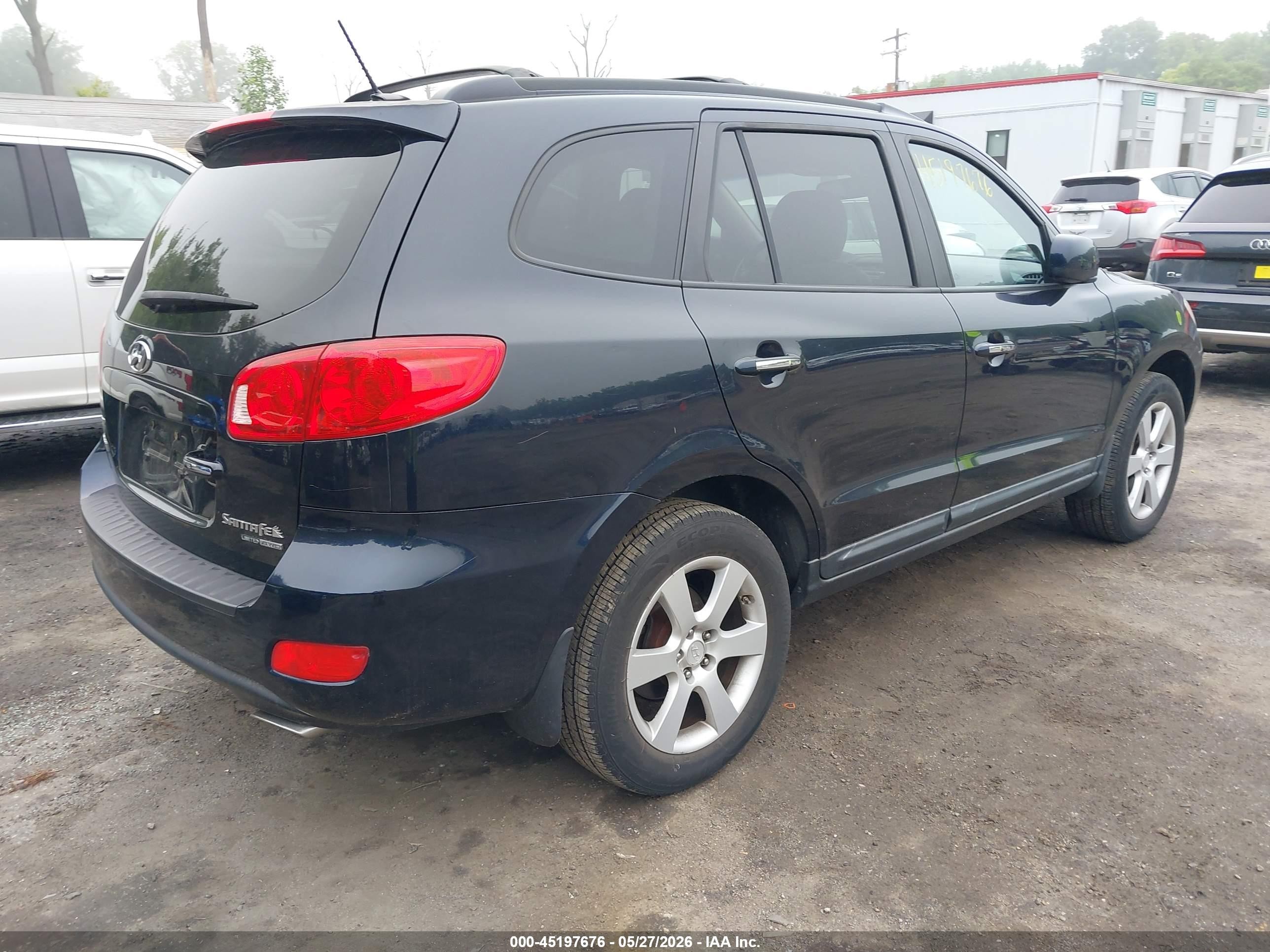 2008 Hyundai Santa Fe Limited/se Dark Blue vin: 5NMSH73EX8H186949