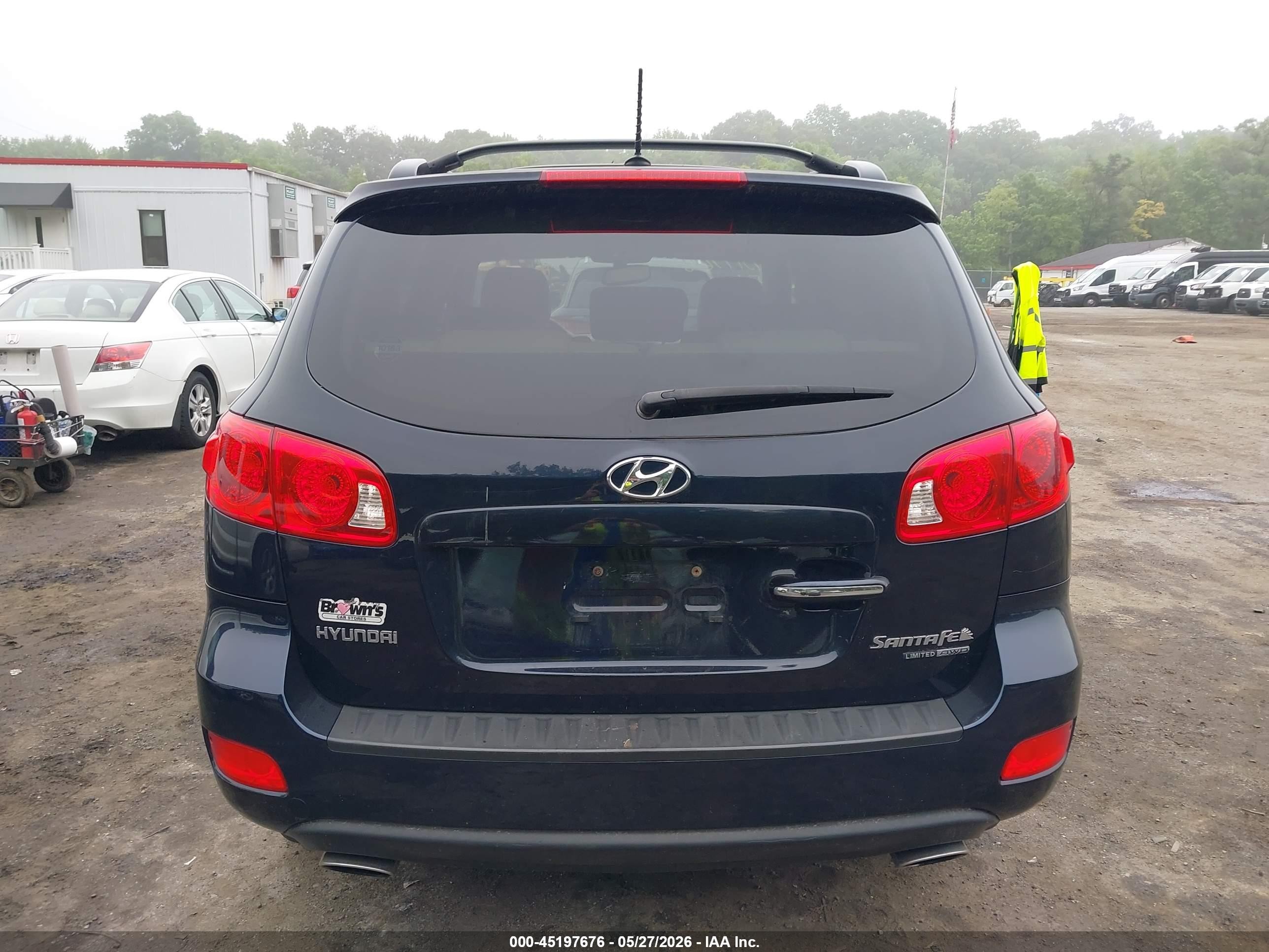 2008 Hyundai Santa Fe Limited/se Dark Blue vin: 5NMSH73EX8H186949