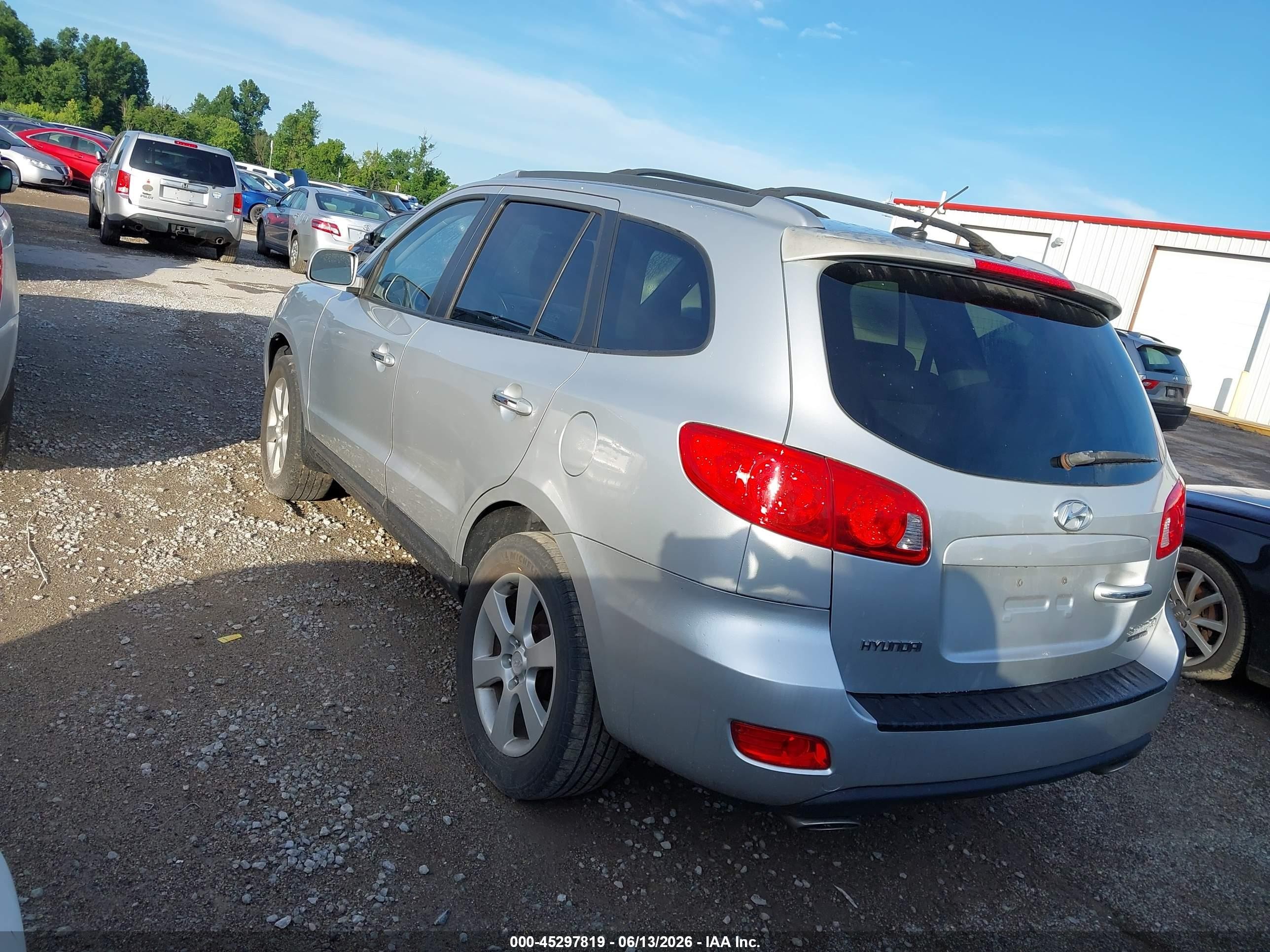 2009 Hyundai Santa Fe Limited Silver vin: 5NMSH73EX9H234757
