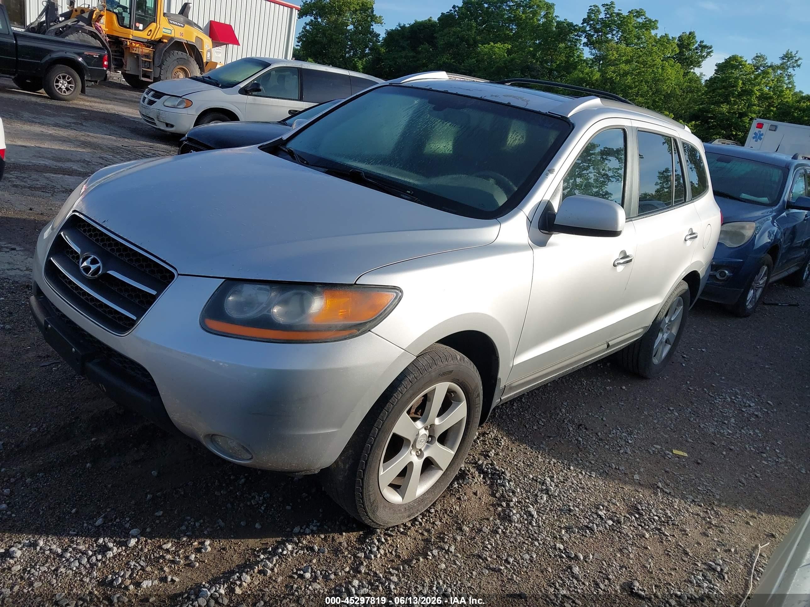 2009 Hyundai Santa Fe Limited Silver vin: 5NMSH73EX9H234757