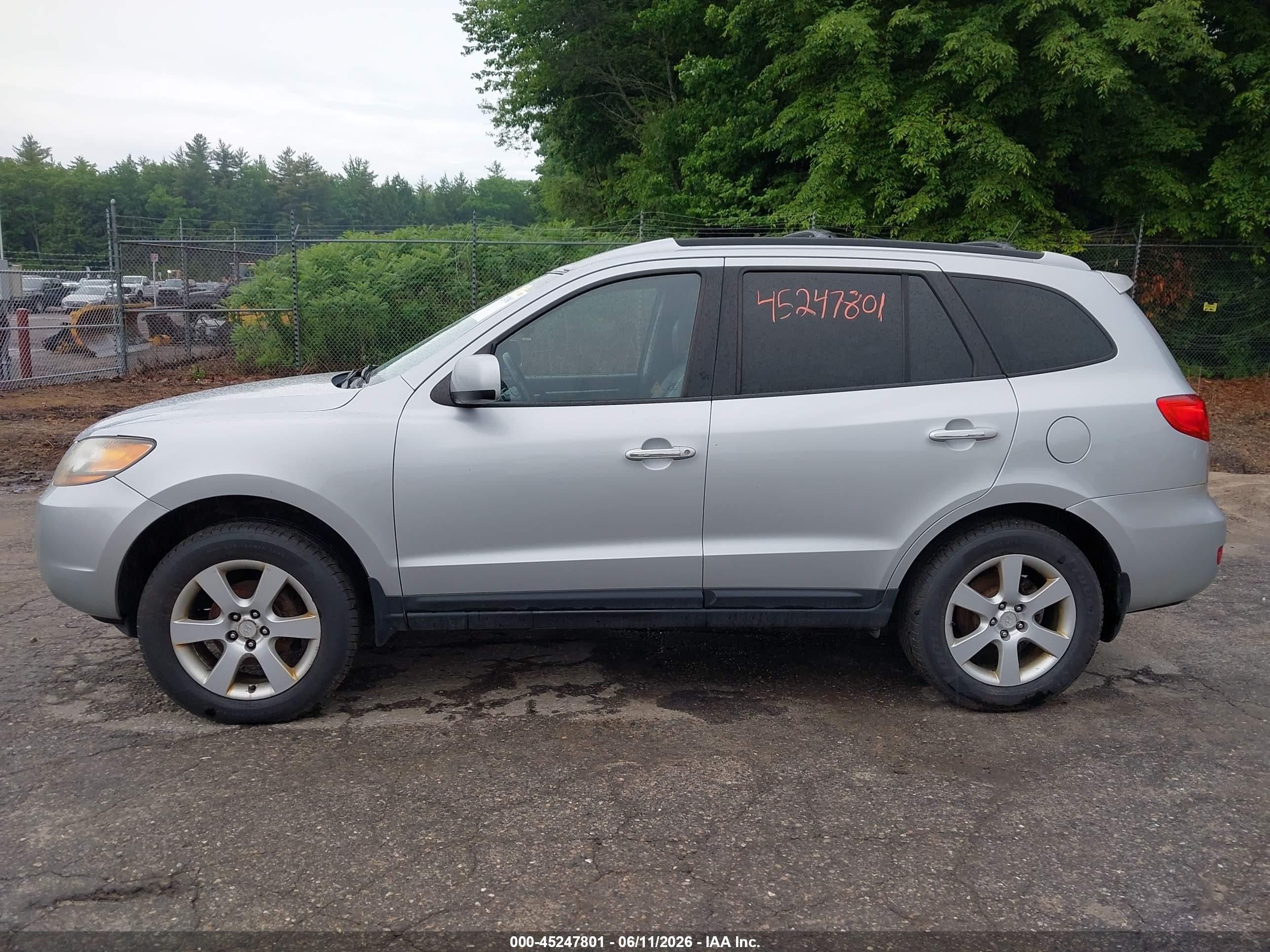 2009 Hyundai Santa Fe Limited Silver vin: 5NMSH73EX9H276698