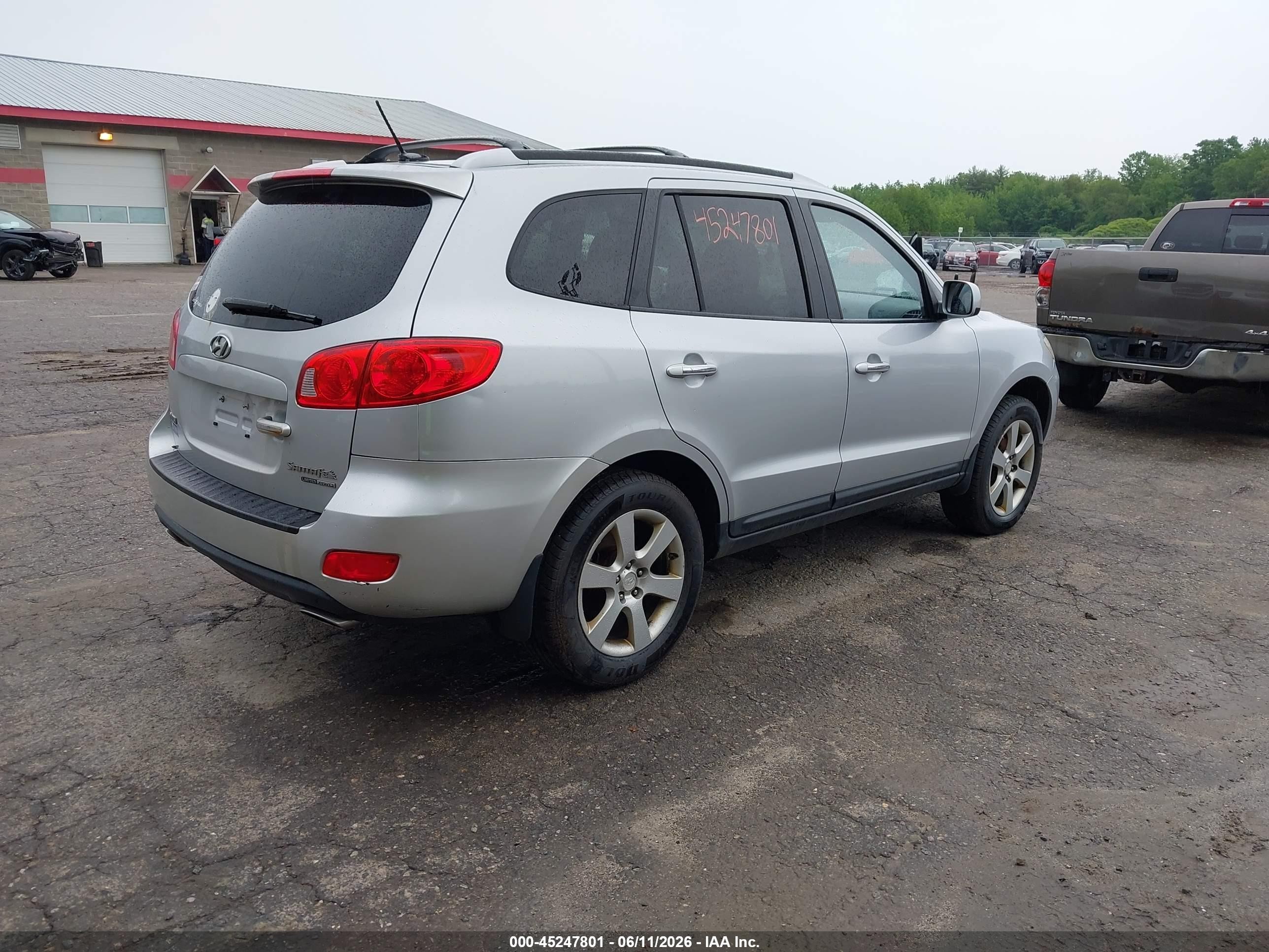 2009 Hyundai Santa Fe Limited Silver vin: 5NMSH73EX9H276698