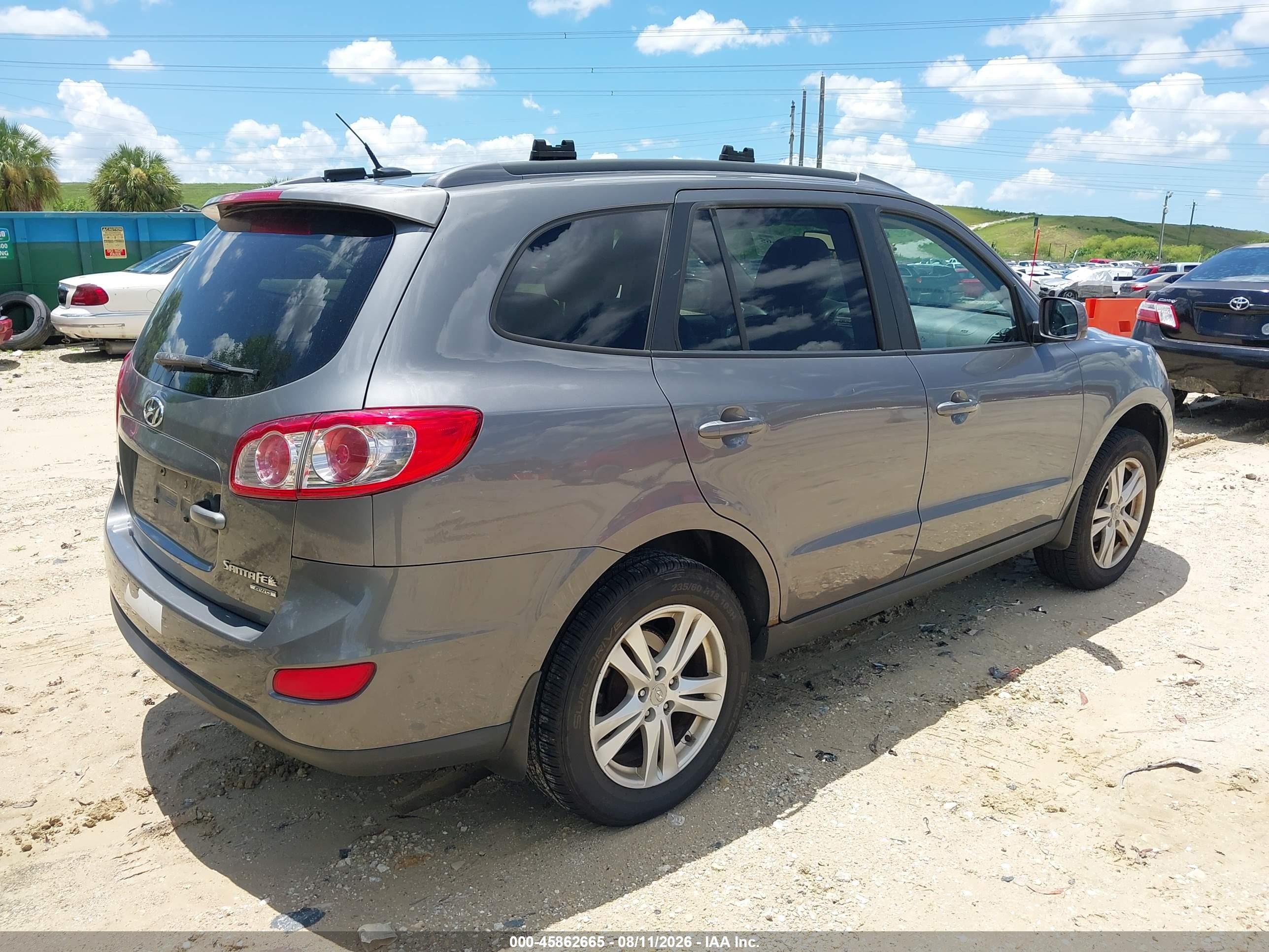 2010 Hyundai Santa Fe Se Gray vin: 5NMSHDAG1AH407816