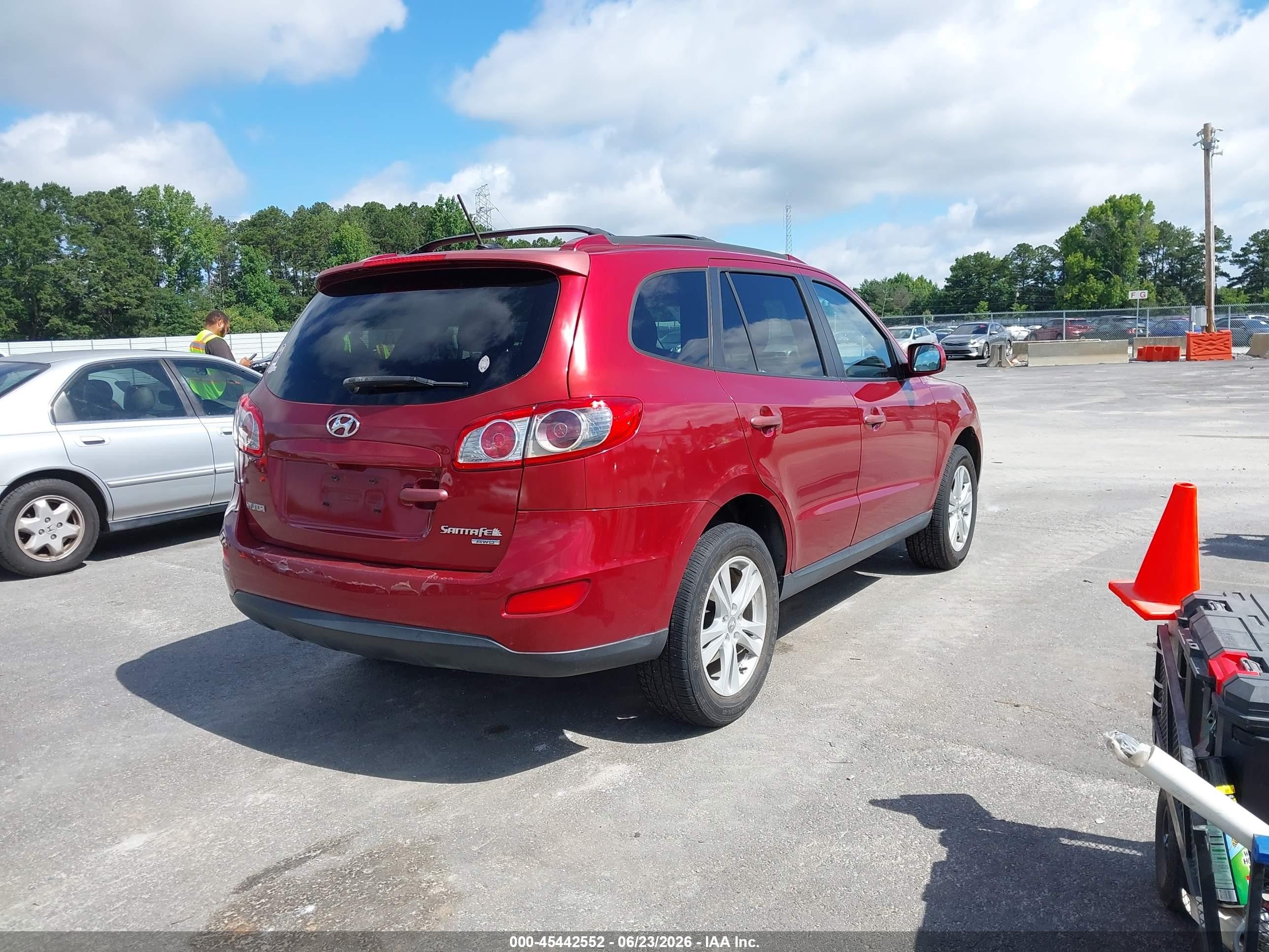 2010 Hyundai Santa Fe Se Red vin: 5NMSHDAG1AH411039