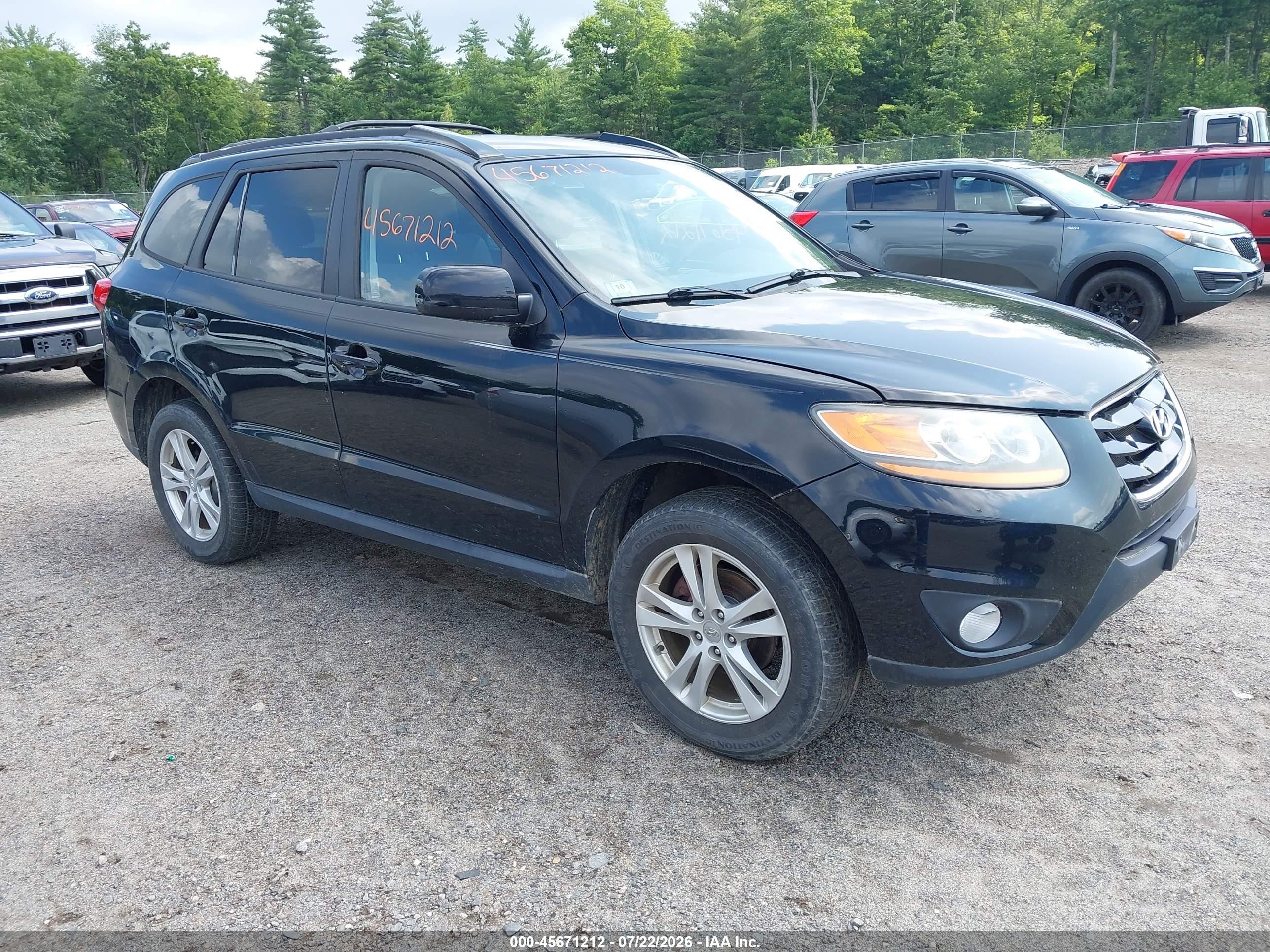 2010 Hyundai Santa Fe Se Black vin: 5NMSHDAG2AH349361