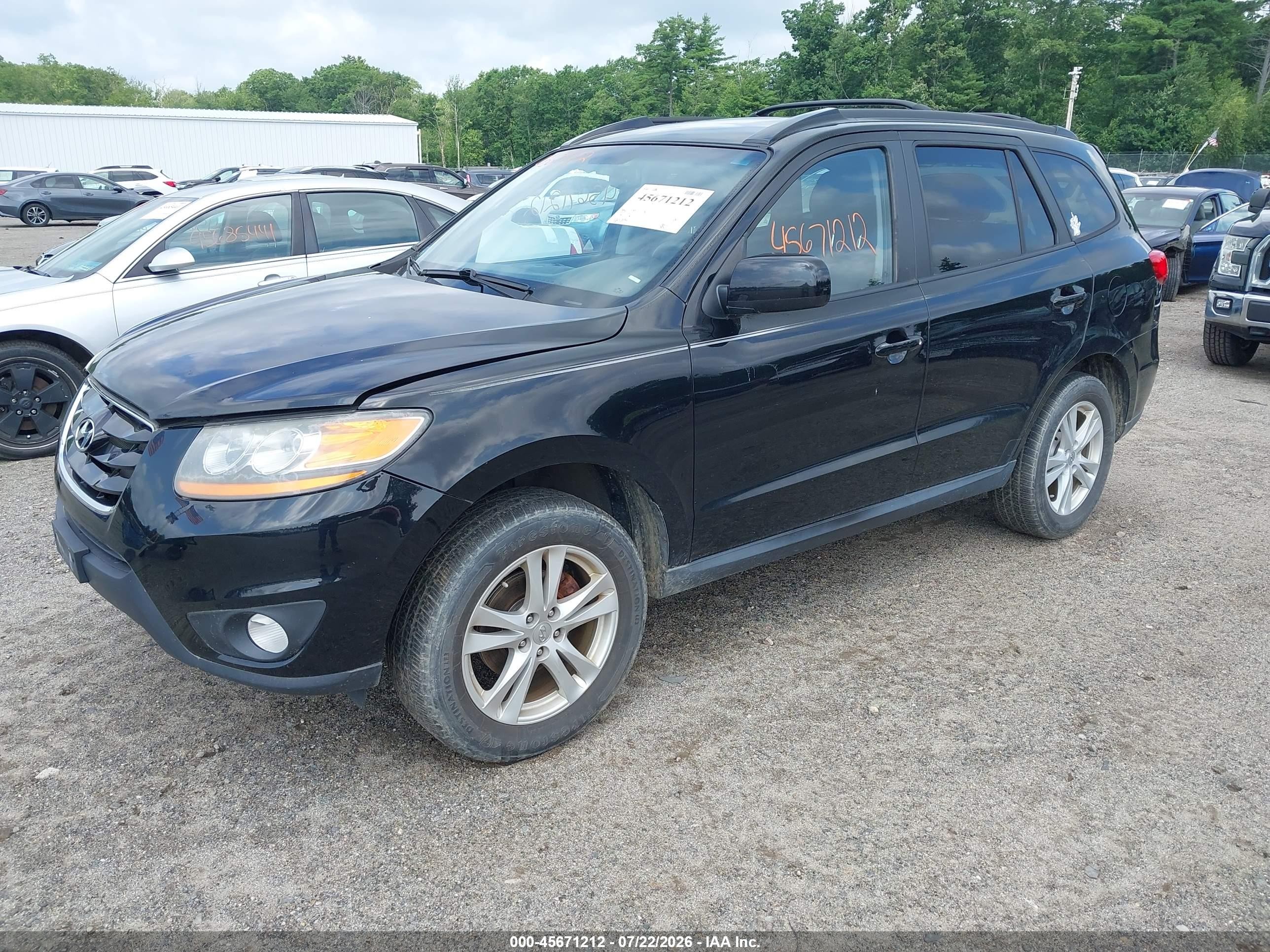 2010 Hyundai Santa Fe Se Black vin: 5NMSHDAG2AH349361