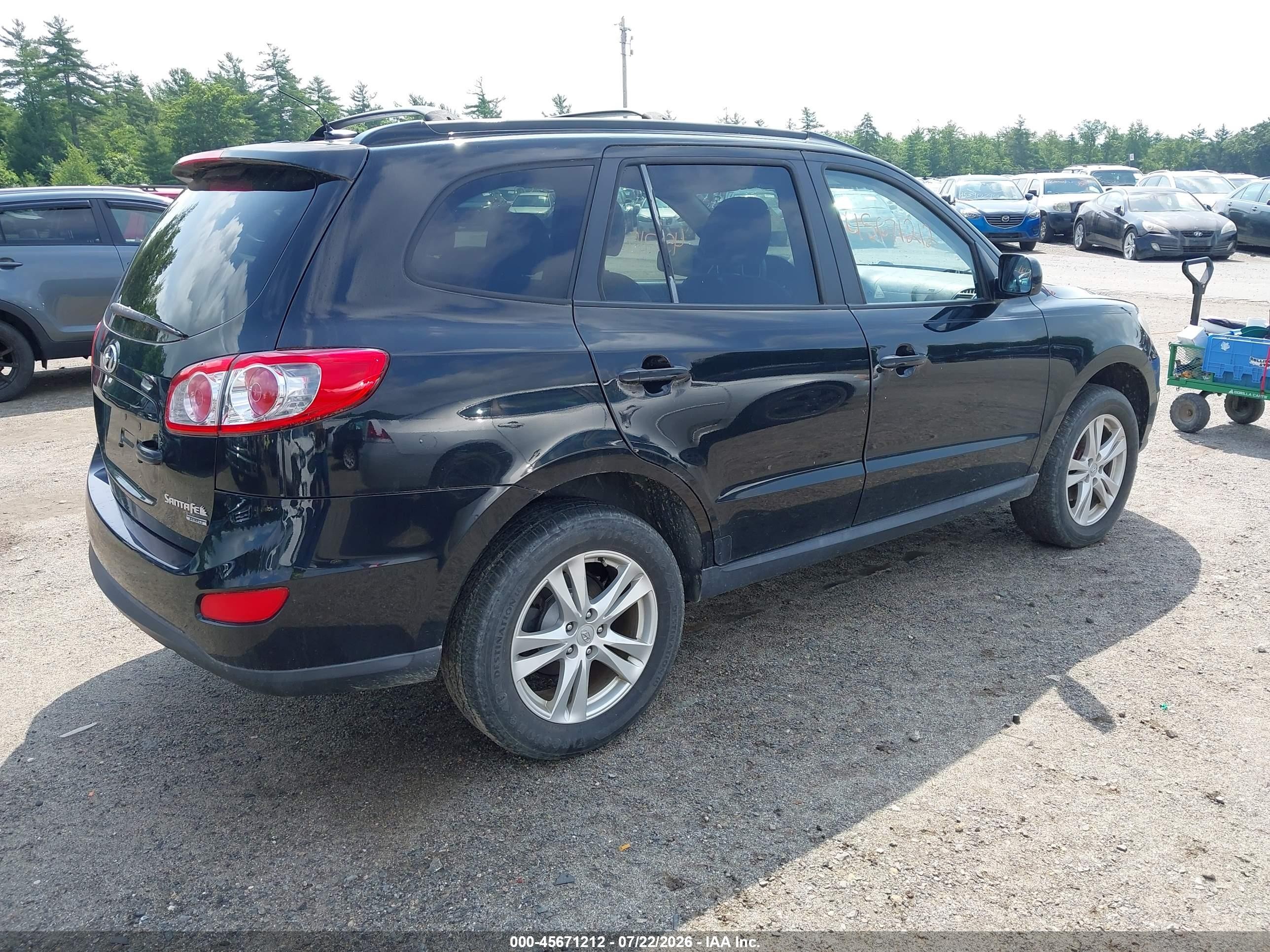 2010 Hyundai Santa Fe Se Black vin: 5NMSHDAG2AH349361