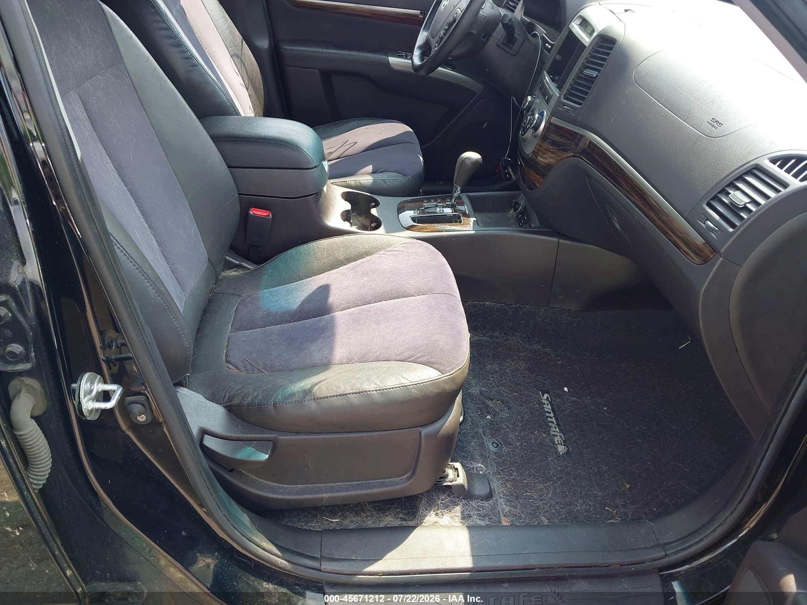 2010 Hyundai Santa Fe Se Black vin: 5NMSHDAG2AH349361