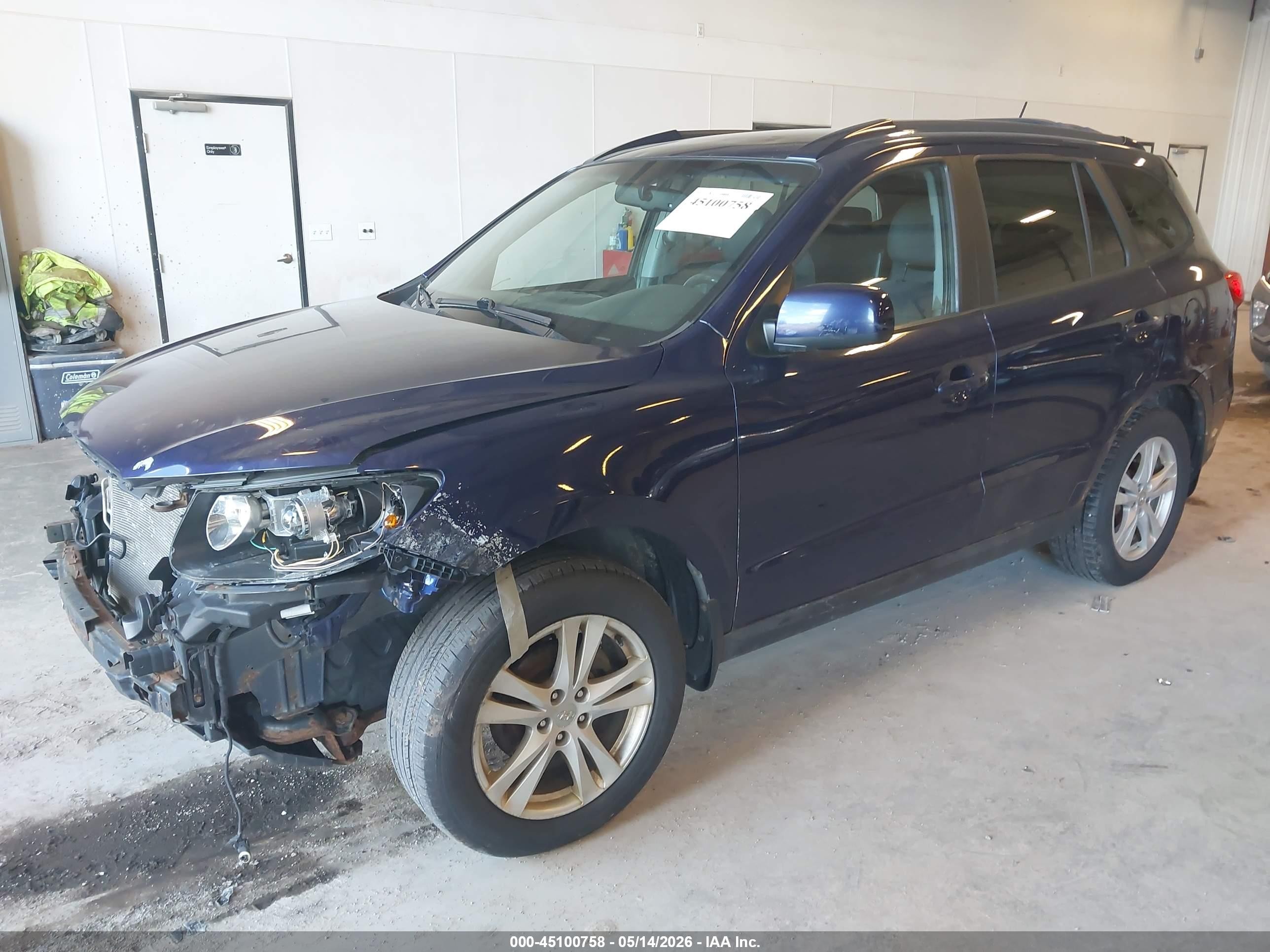 2010 Hyundai Santa Fe Se Blue vin: 5NMSHDAG5AH387330
