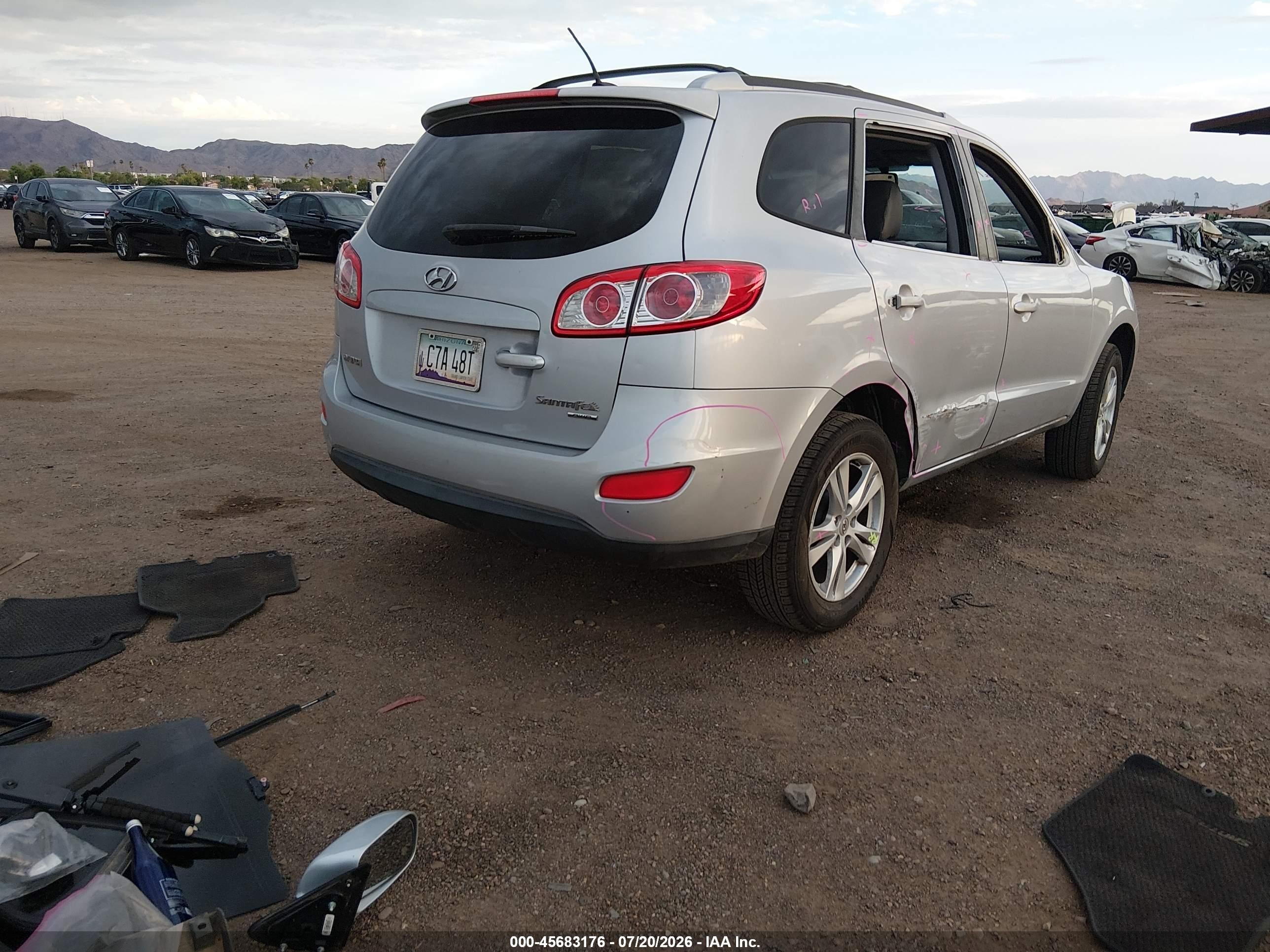 2010 Hyundai Santa Fe Se Серебряный vin: 5NMSHDAG8AH334508