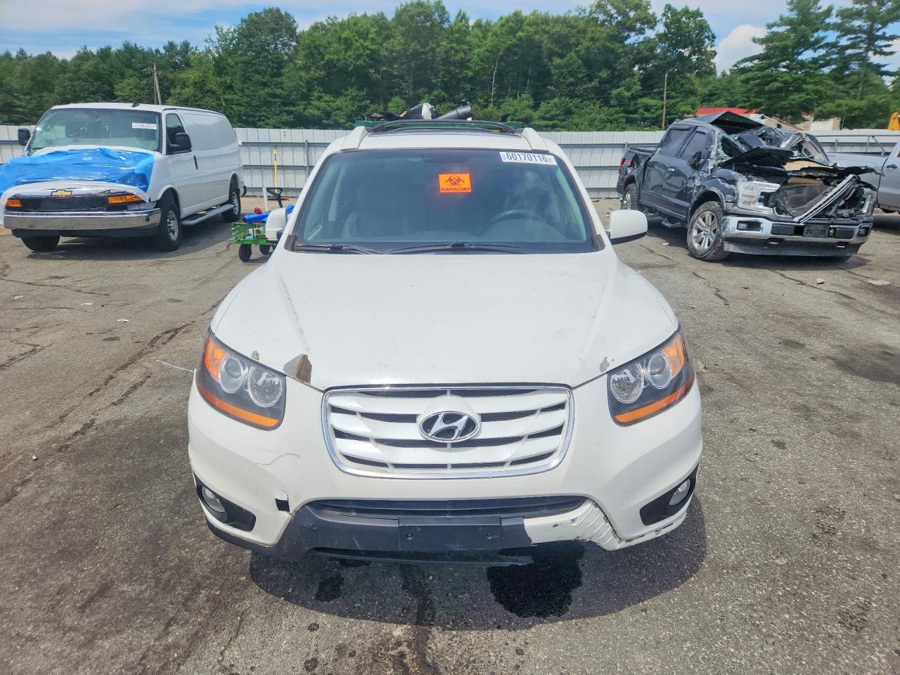 2010 Hyundai Santa Fe Se White vin: 5NMSHDAGXAH409063