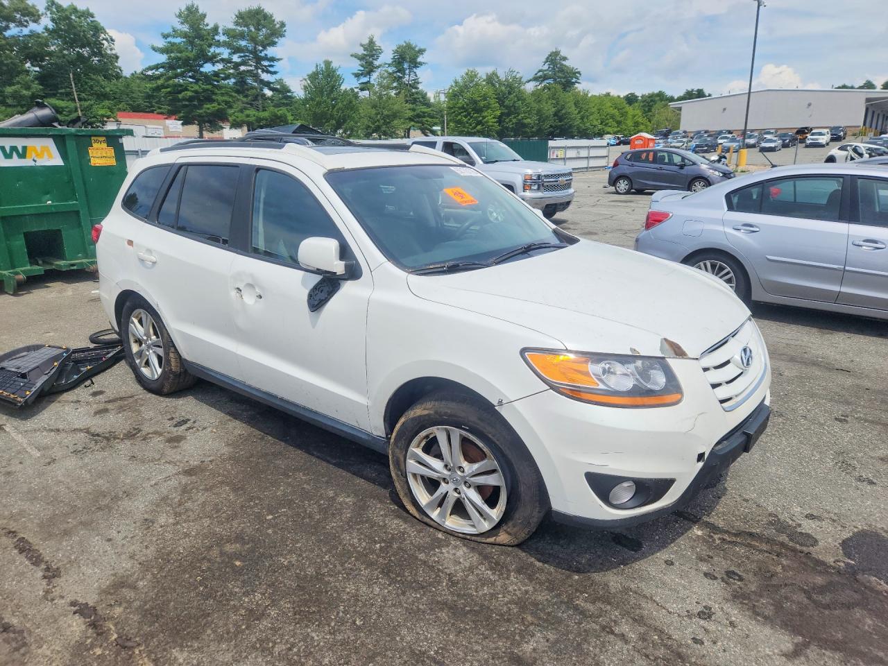 2010 Hyundai Santa Fe Se White vin: 5NMSHDAGXAH409063