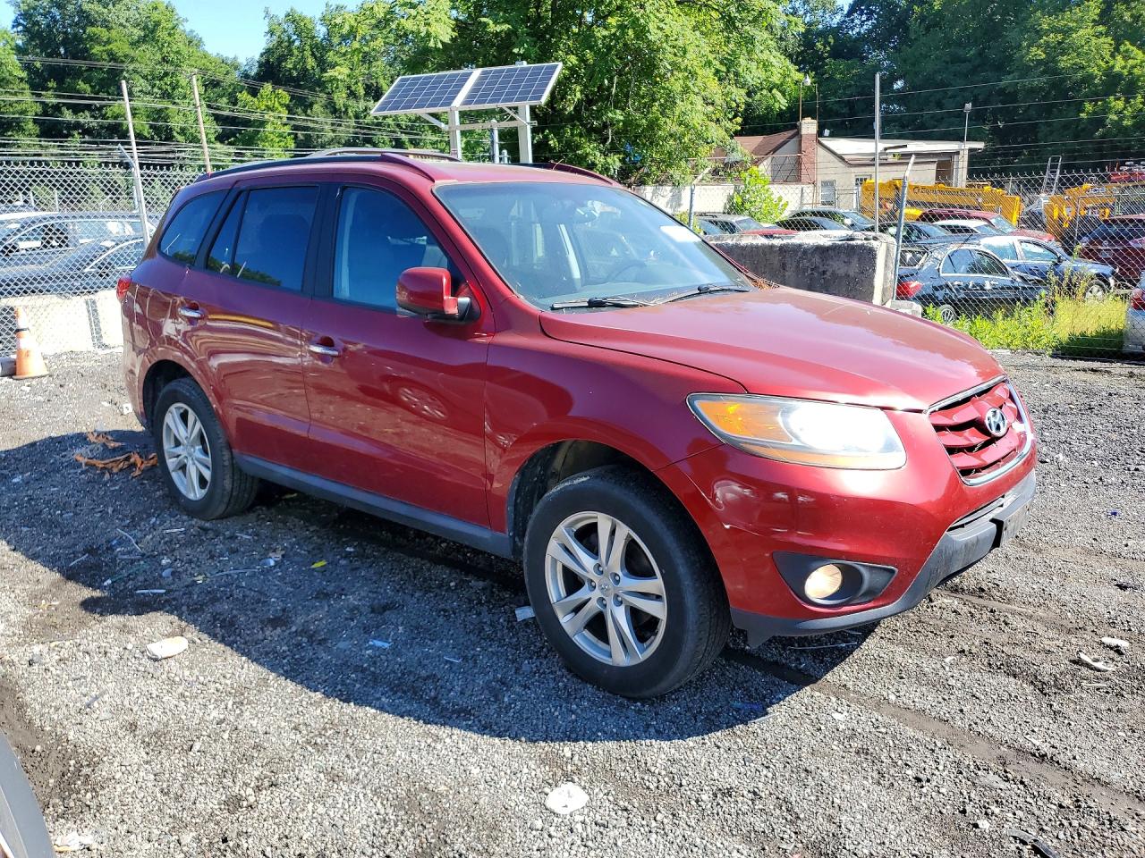 2010 Hyundai Santa Fe Limited Burgundy vin: 5NMSK3AB3AH385091