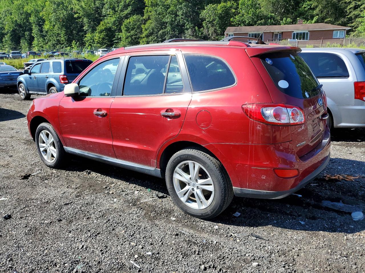 2010 Hyundai Santa Fe Limited Burgundy vin: 5NMSK3AB3AH385091