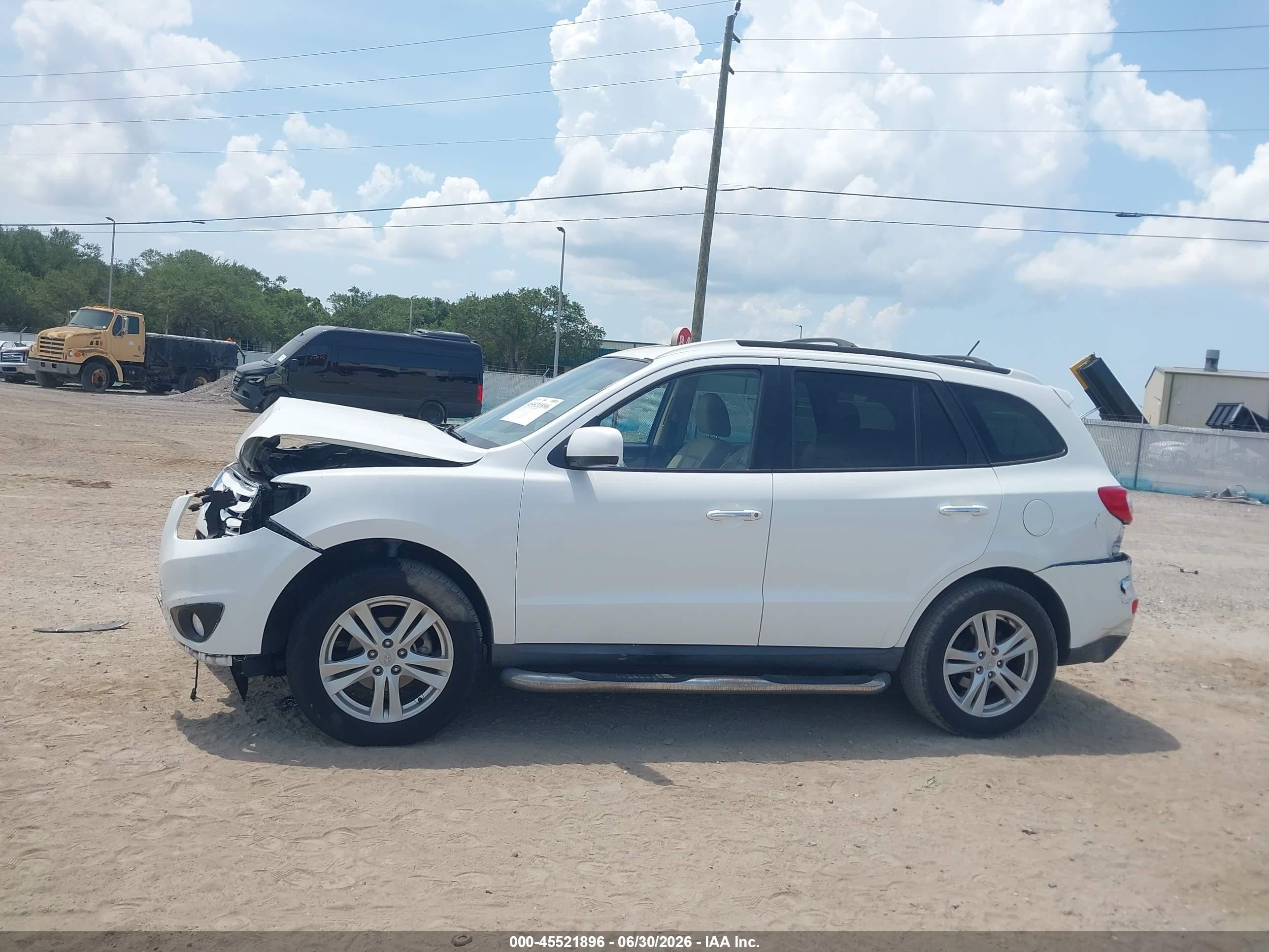 2010 Hyundai Santa Fe Limited V6 White vin: 5NMSK4AG3AH376117