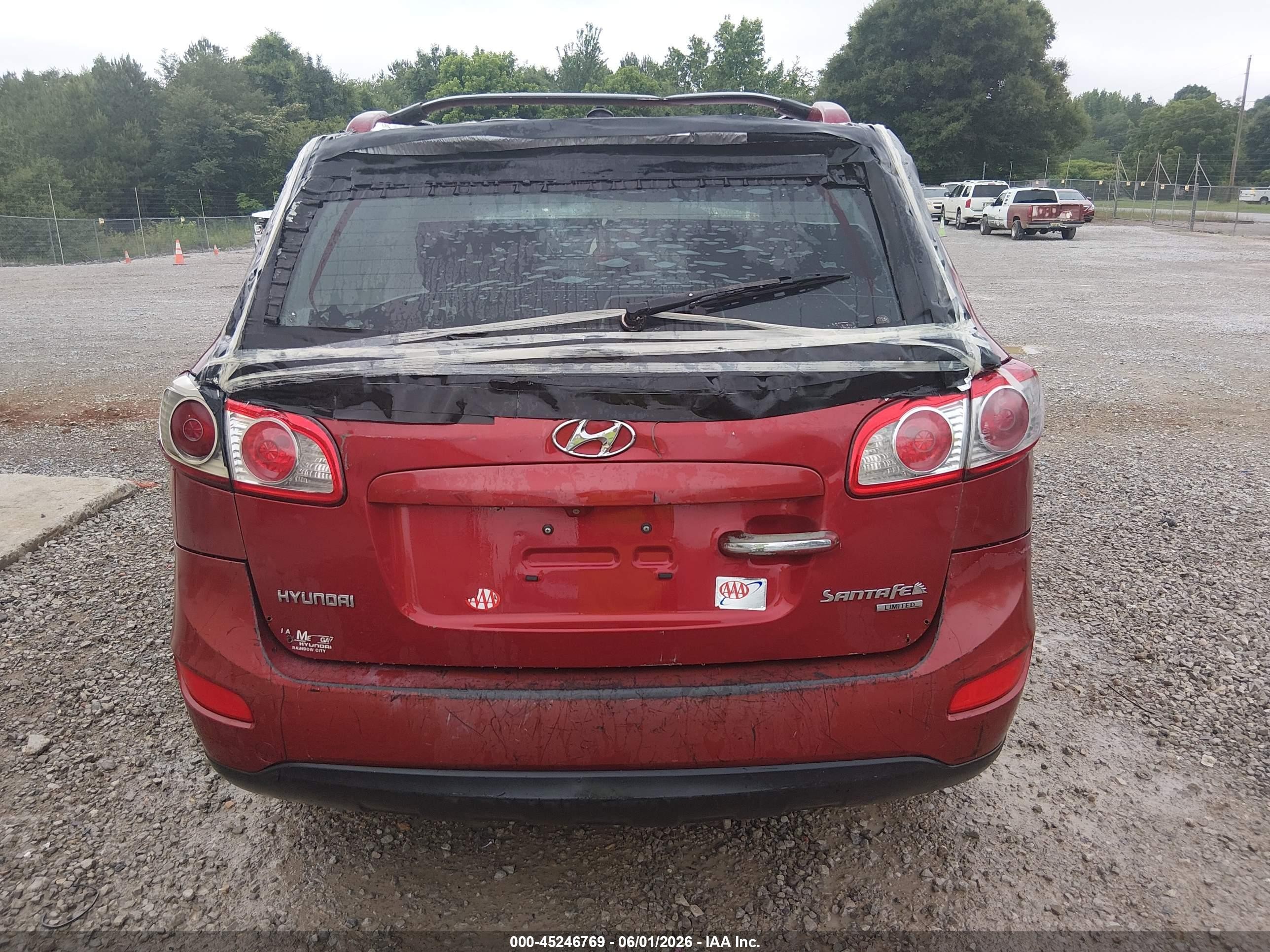 2010 Hyundai Santa Fe Limited V6 Red vin: 5NMSK4AG7AH392157