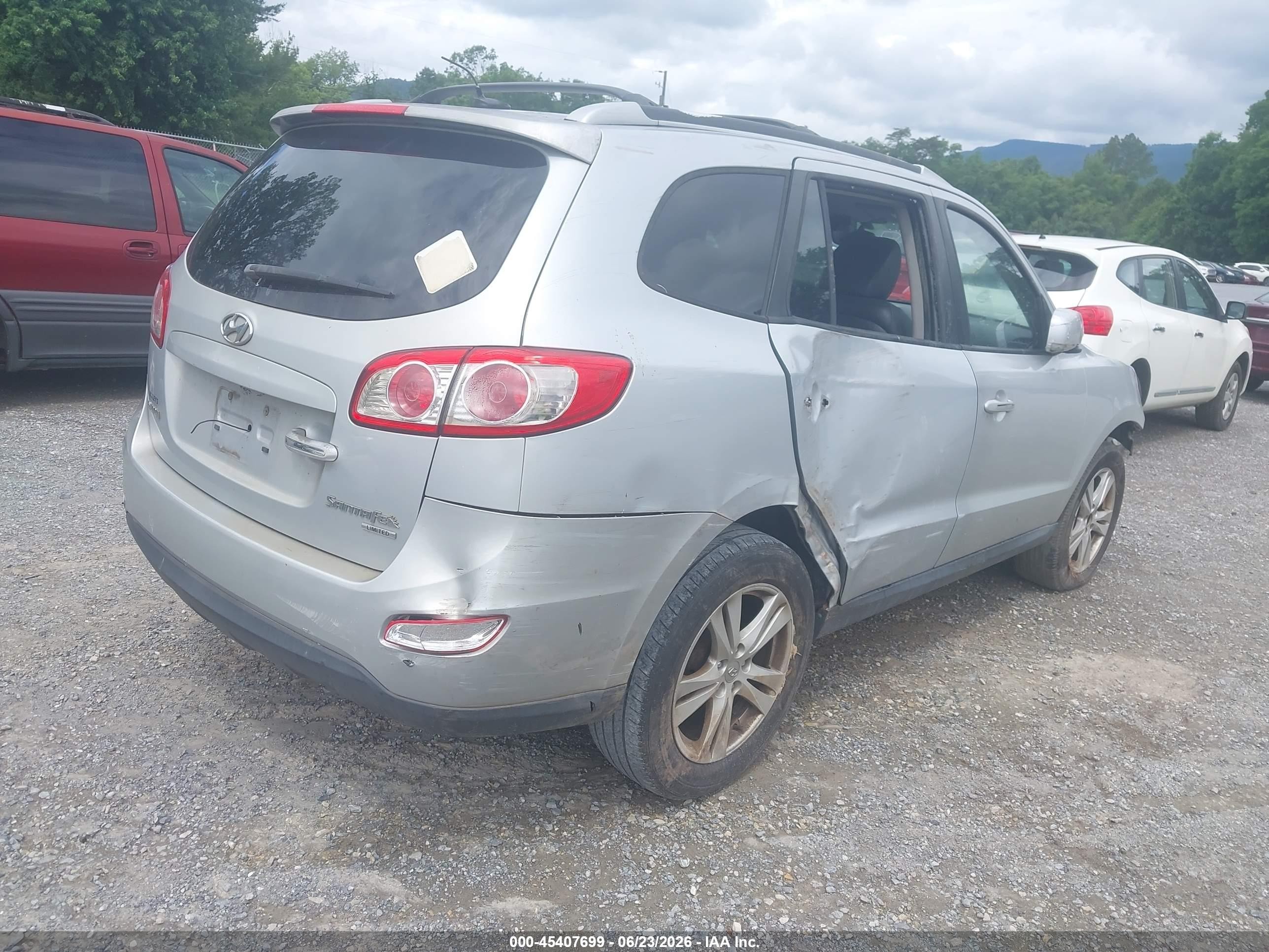 2010 Hyundai Santa Fe Limited V6 Silver vin: 5NMSK4AG8AH350340