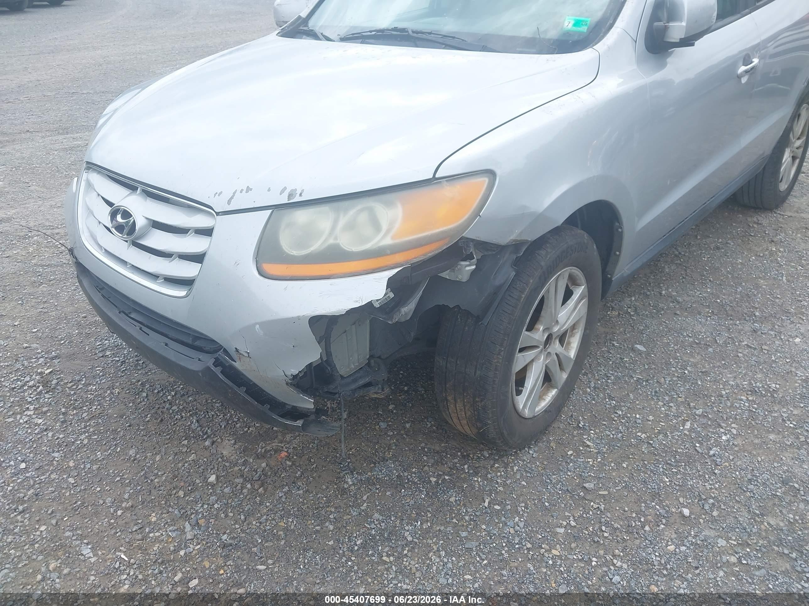 2010 Hyundai Santa Fe Limited V6 Silver vin: 5NMSK4AG8AH350340