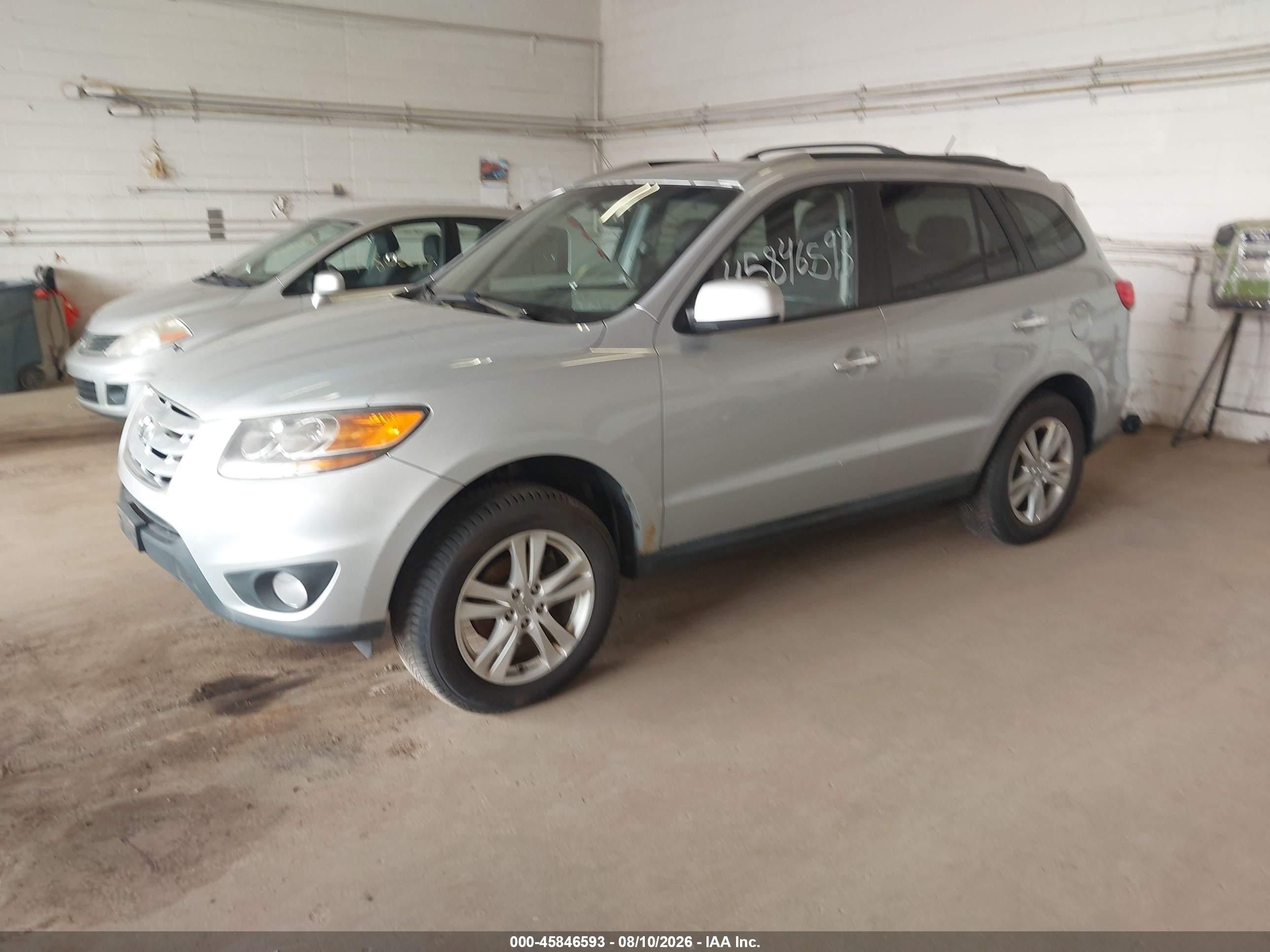2010 Hyundai Santa Fe Limited V6 Silver vin: 5NMSK4AG8AH395679