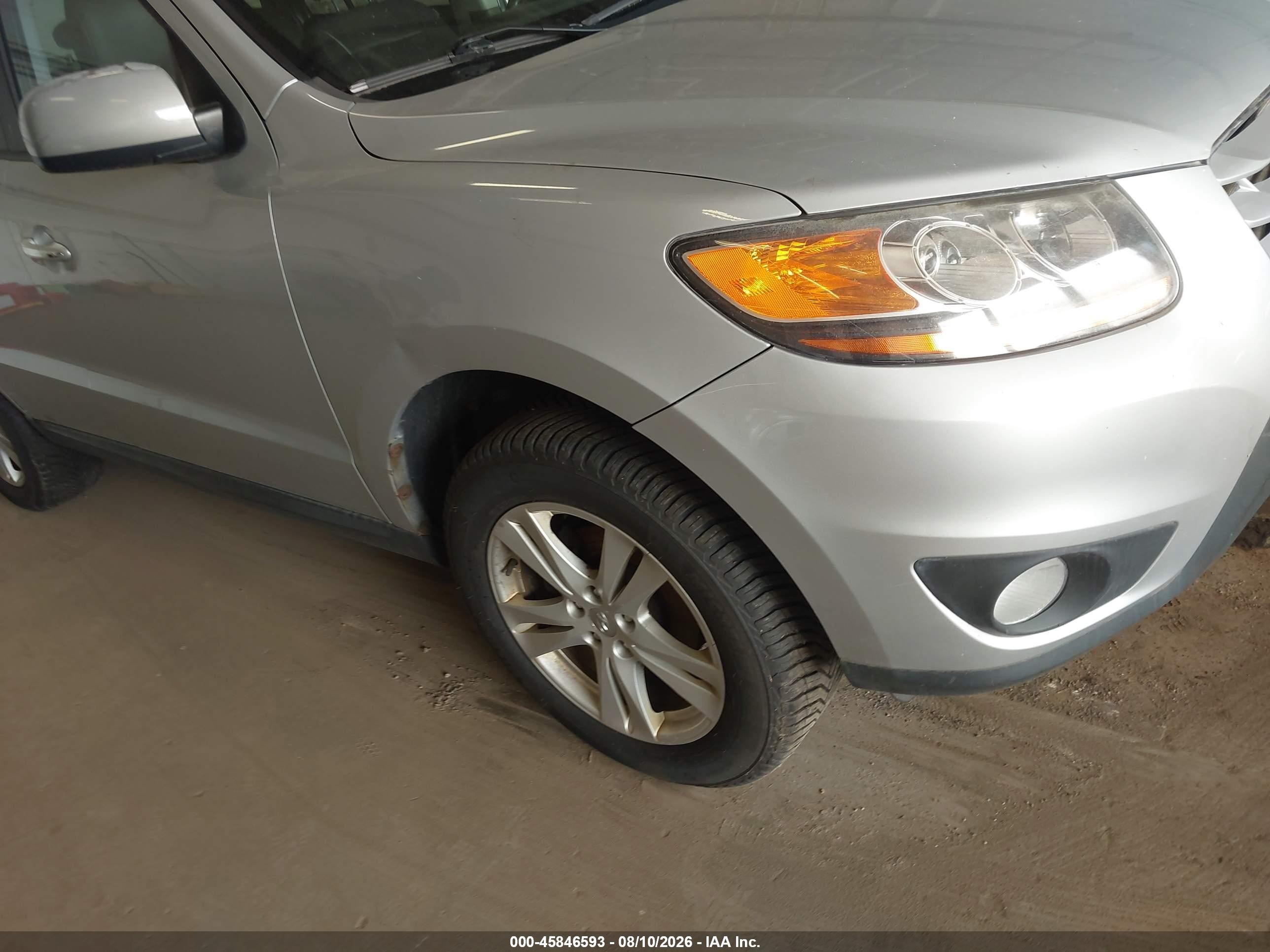 2010 Hyundai Santa Fe Limited V6 Silver vin: 5NMSK4AG8AH395679
