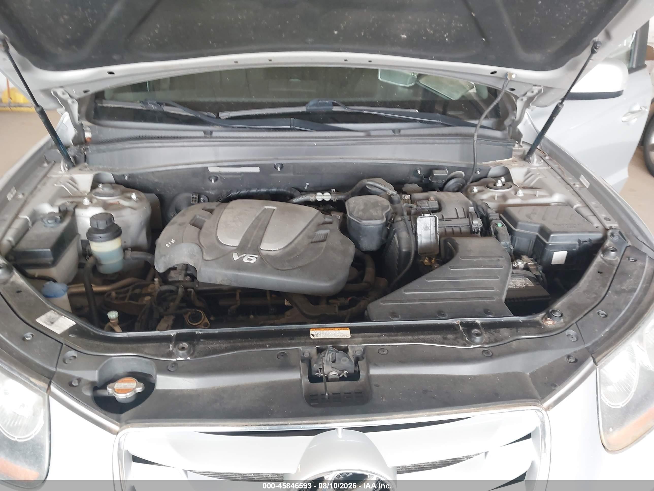 2010 Hyundai Santa Fe Limited V6 Silver vin: 5NMSK4AG8AH395679