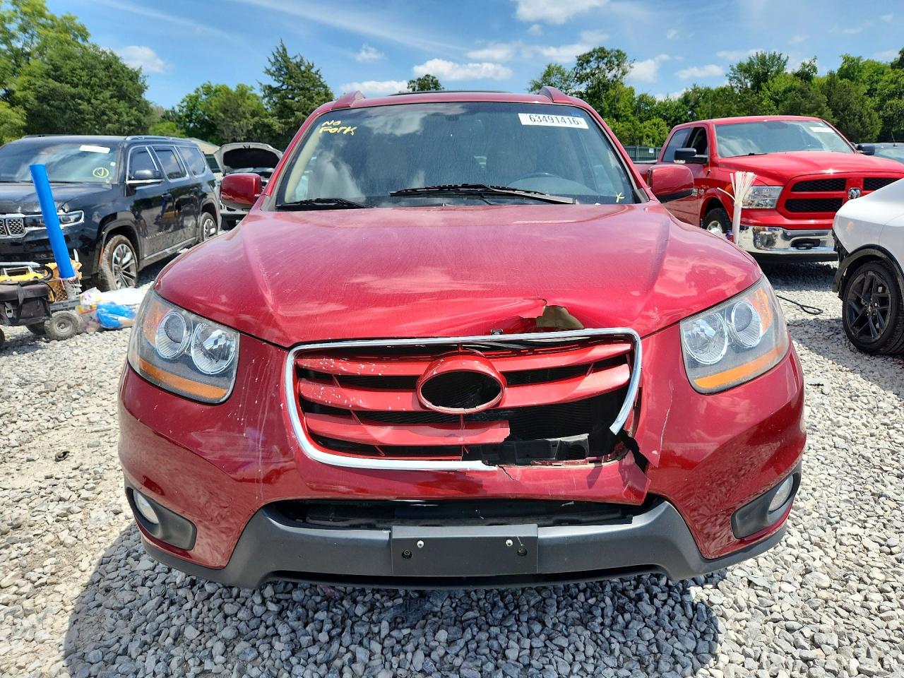 2010 Hyundai Santa Fe Limited Red vin: 5NMSKDAG2AH340726